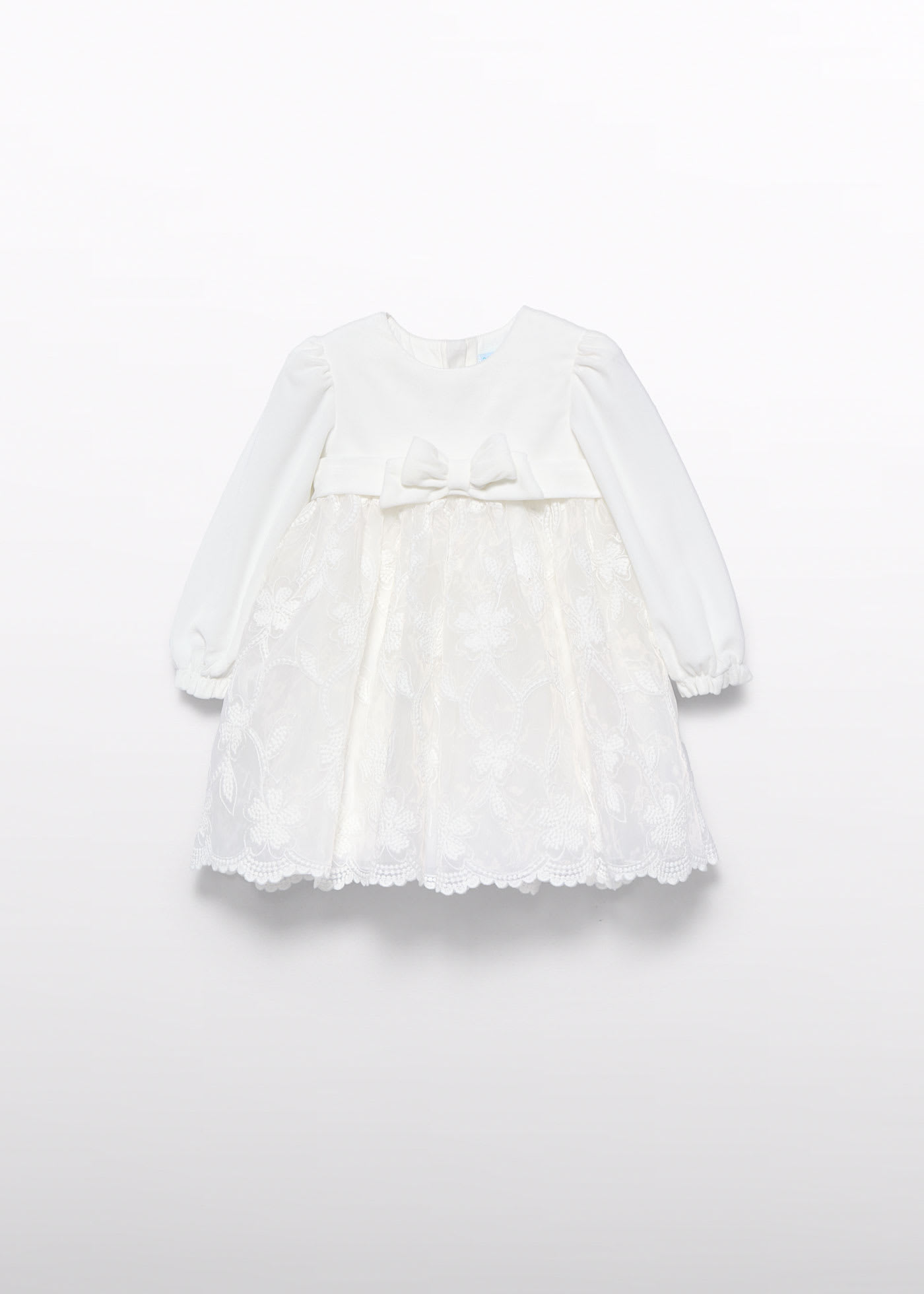 Abito ricamo organza neonata