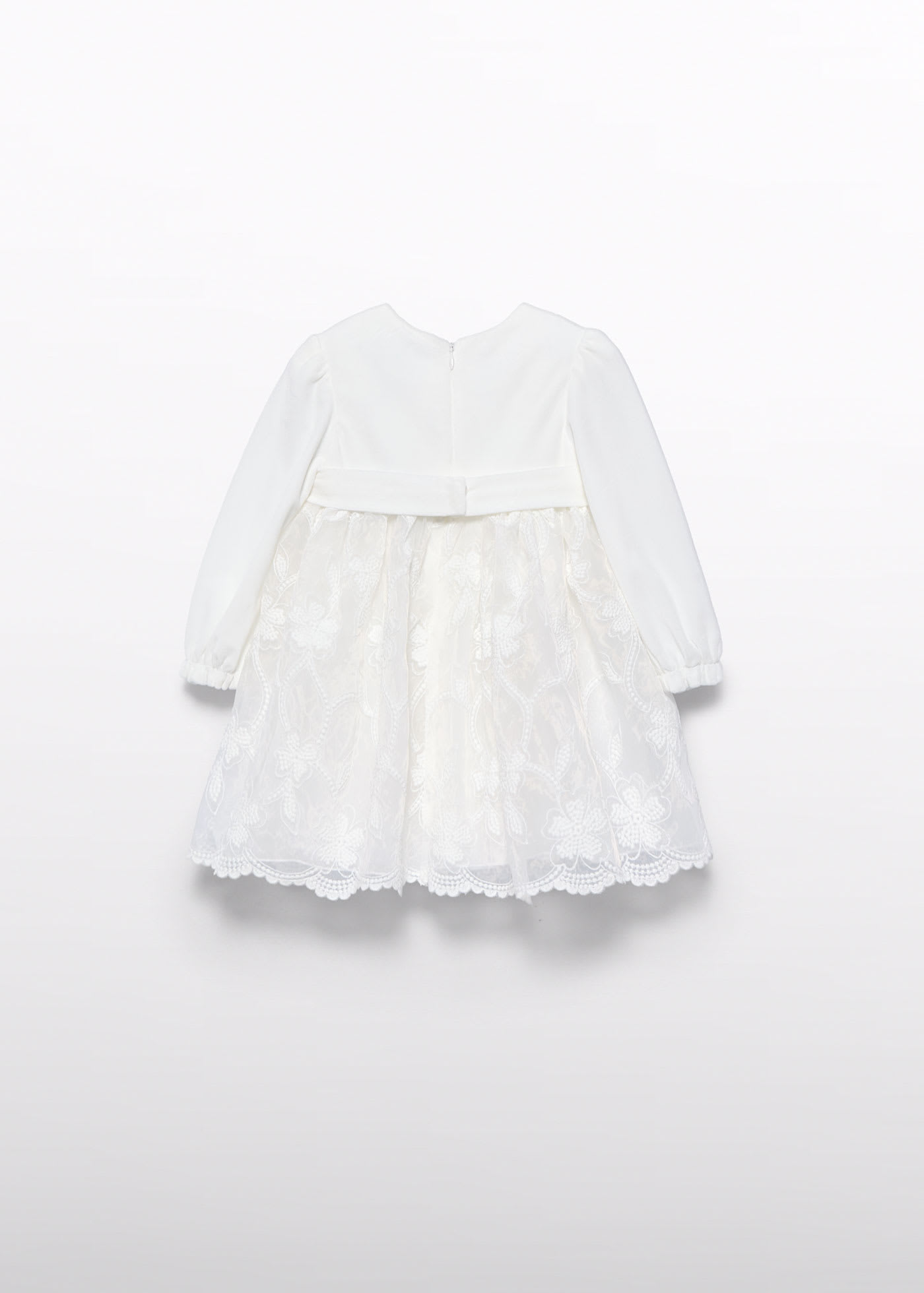 Abito ricamo organza neonata