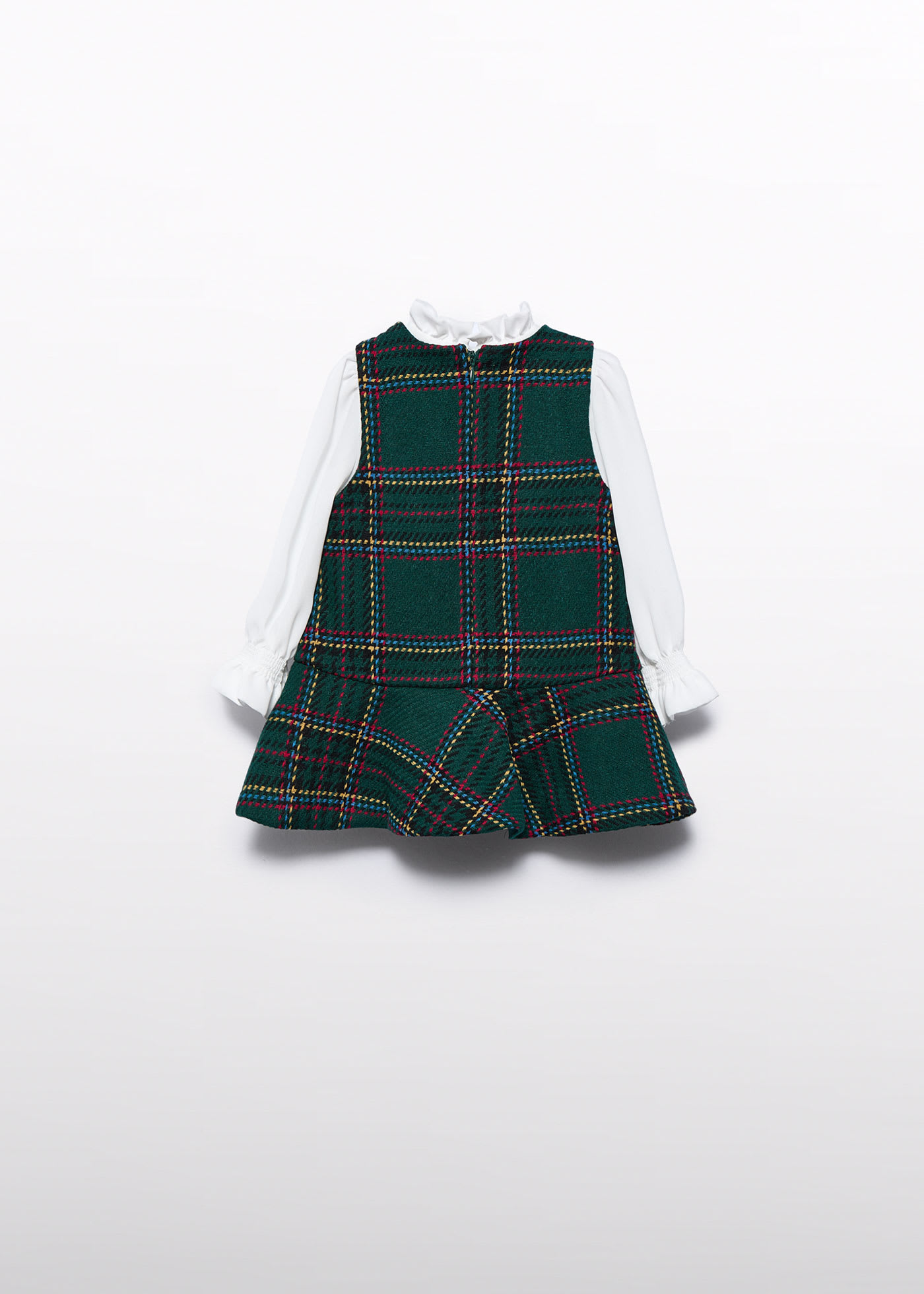 Baby plaid pinafore dress