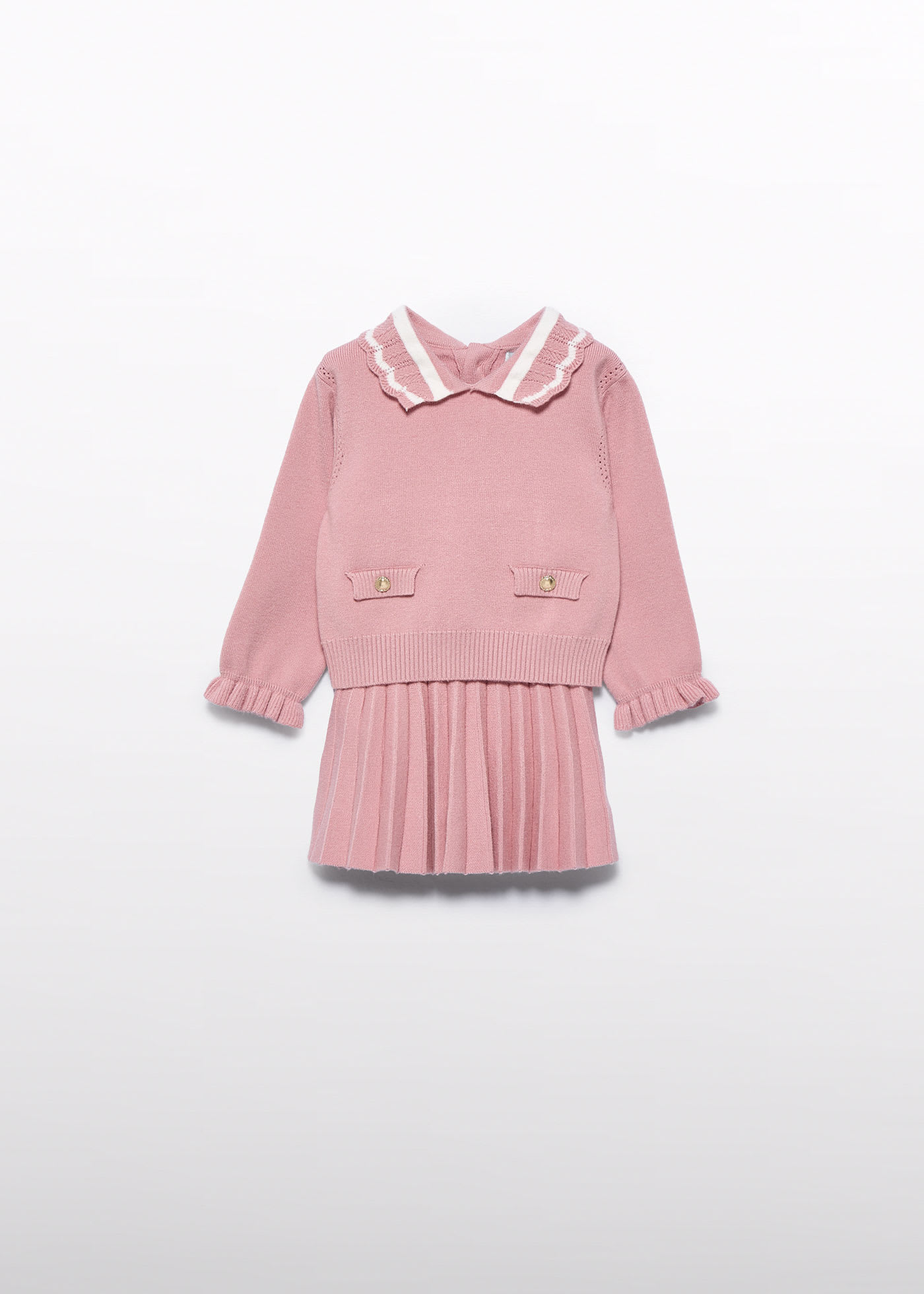 Conjunto falda plisada tricot bebé