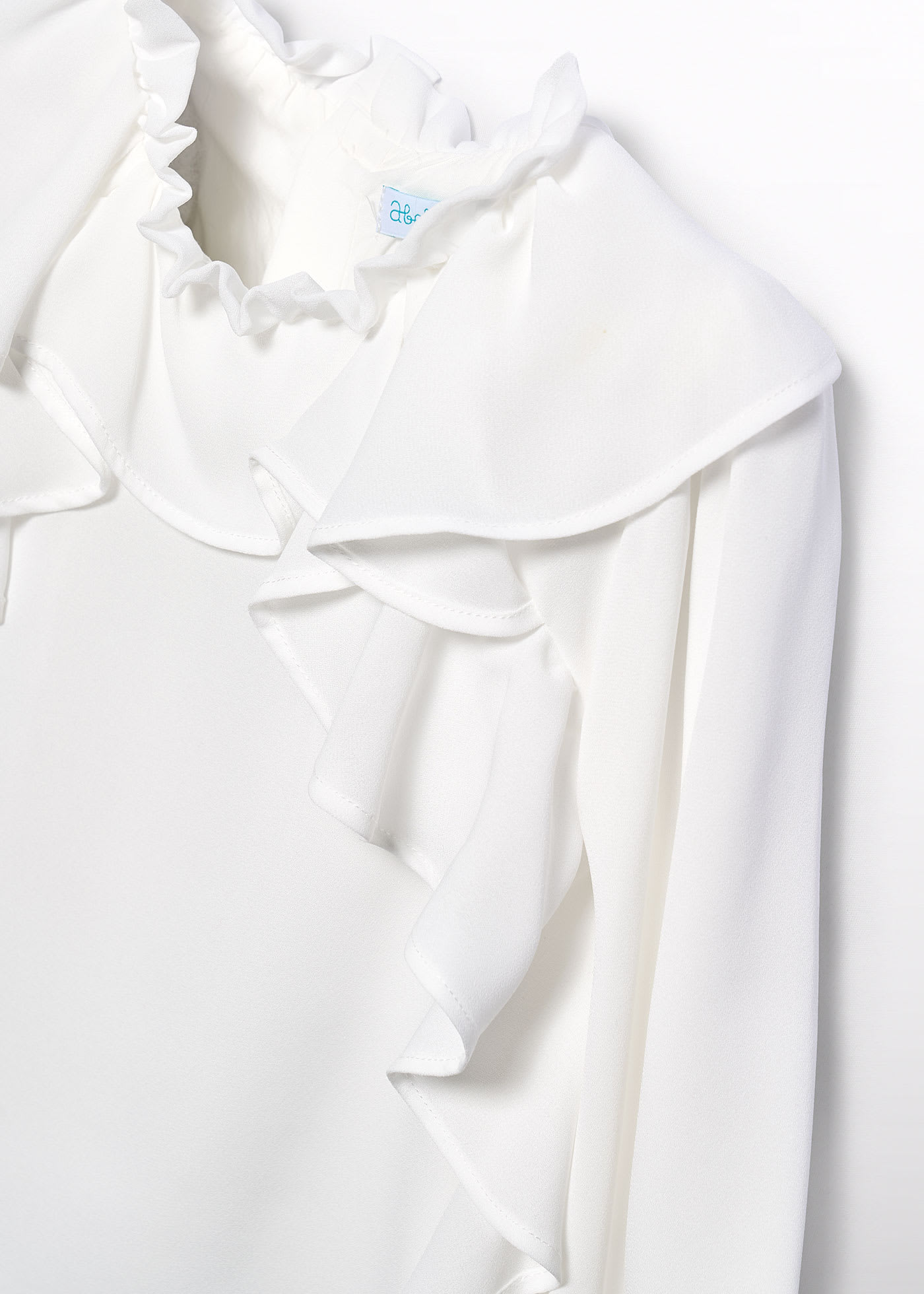 Blusa chiffon volant bambina