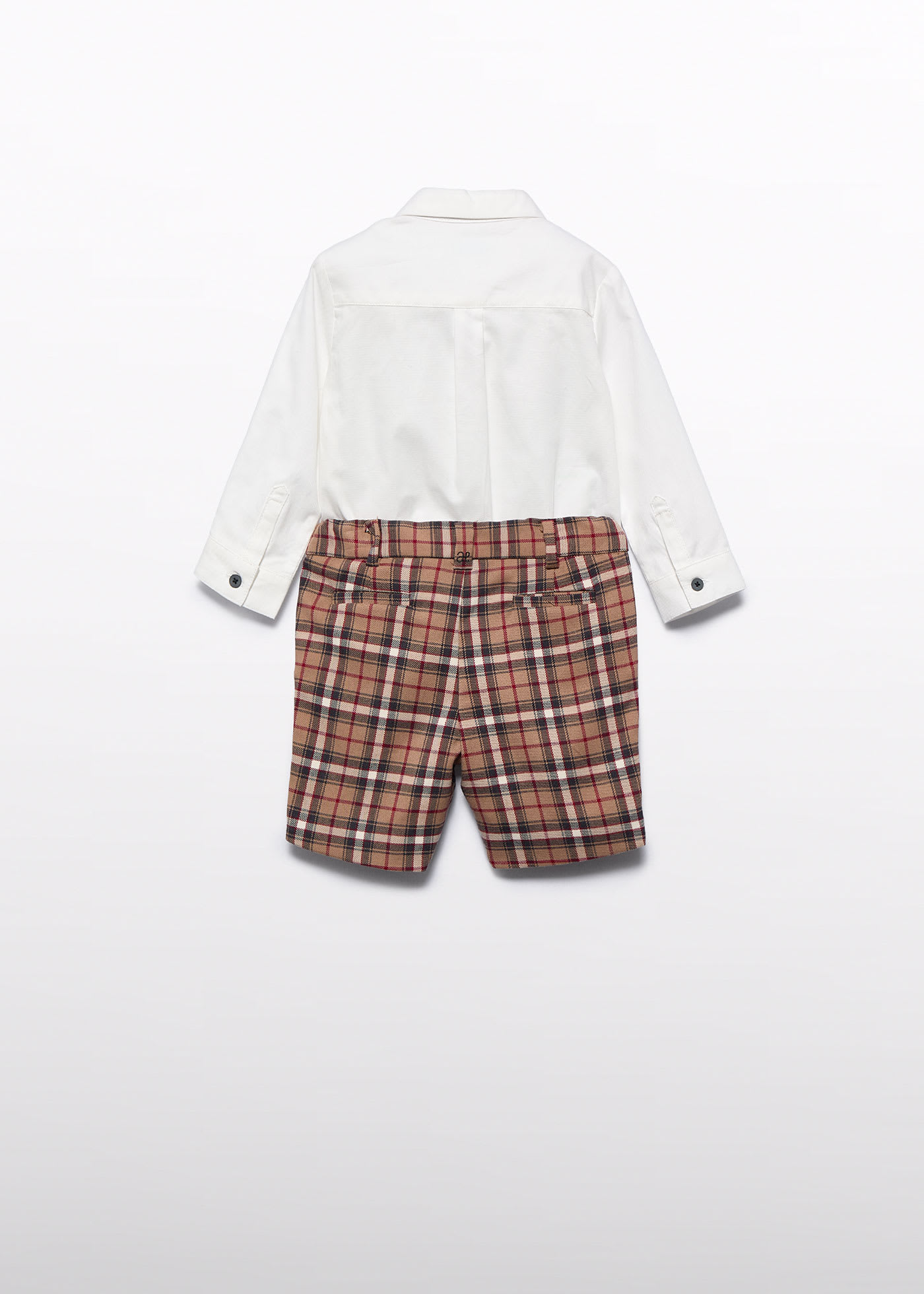 Baby plaid shorts set