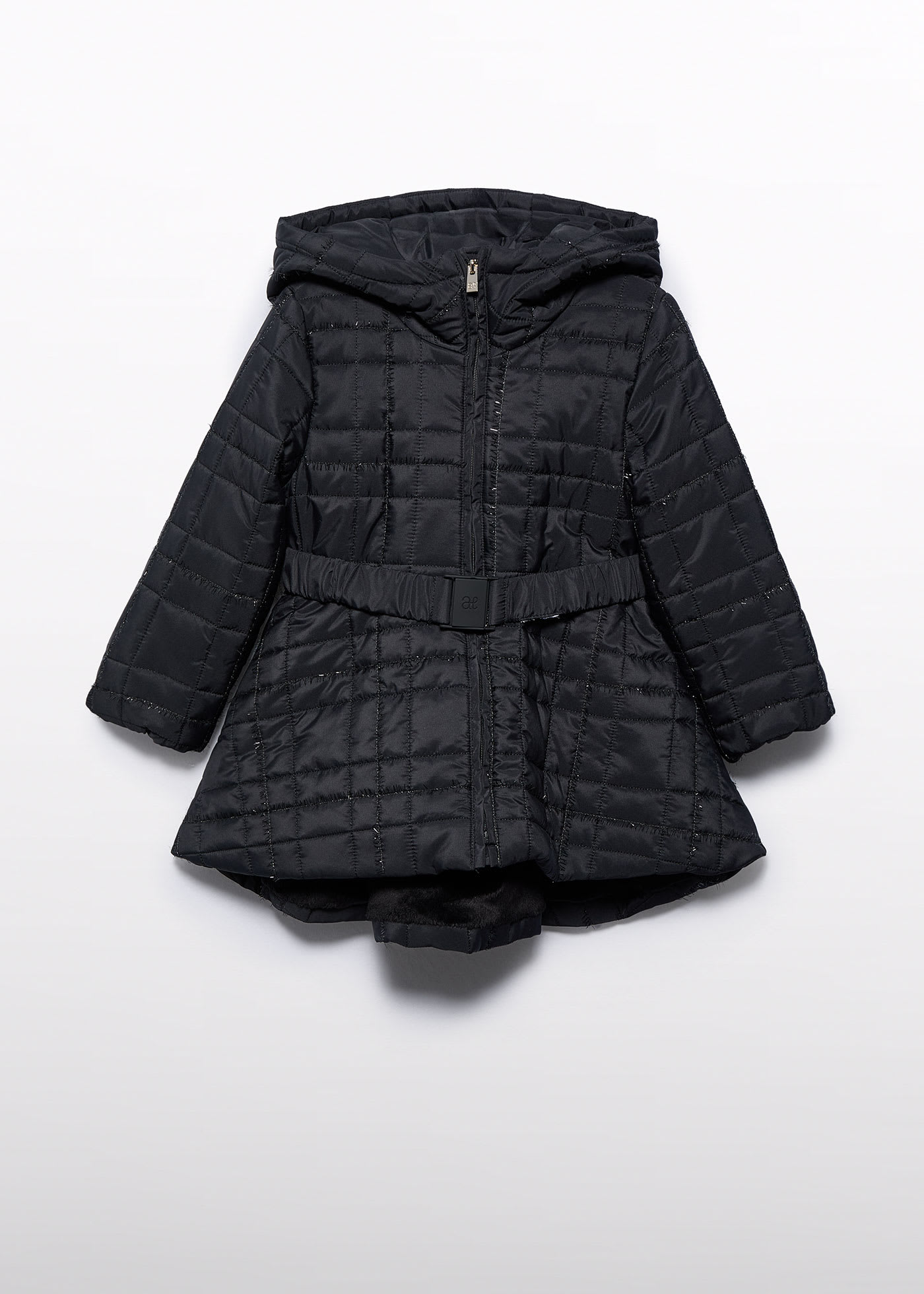 Girl Quilted Lurex Coat