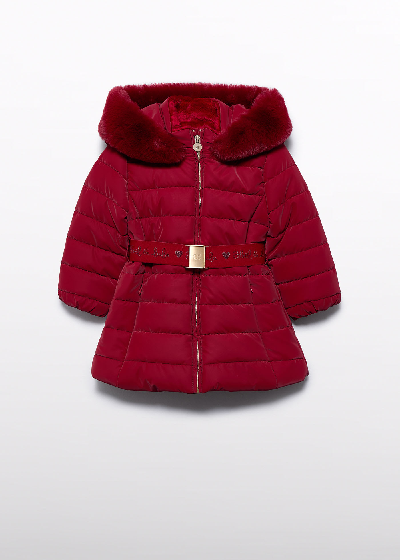 Girl Belted Logo Coat