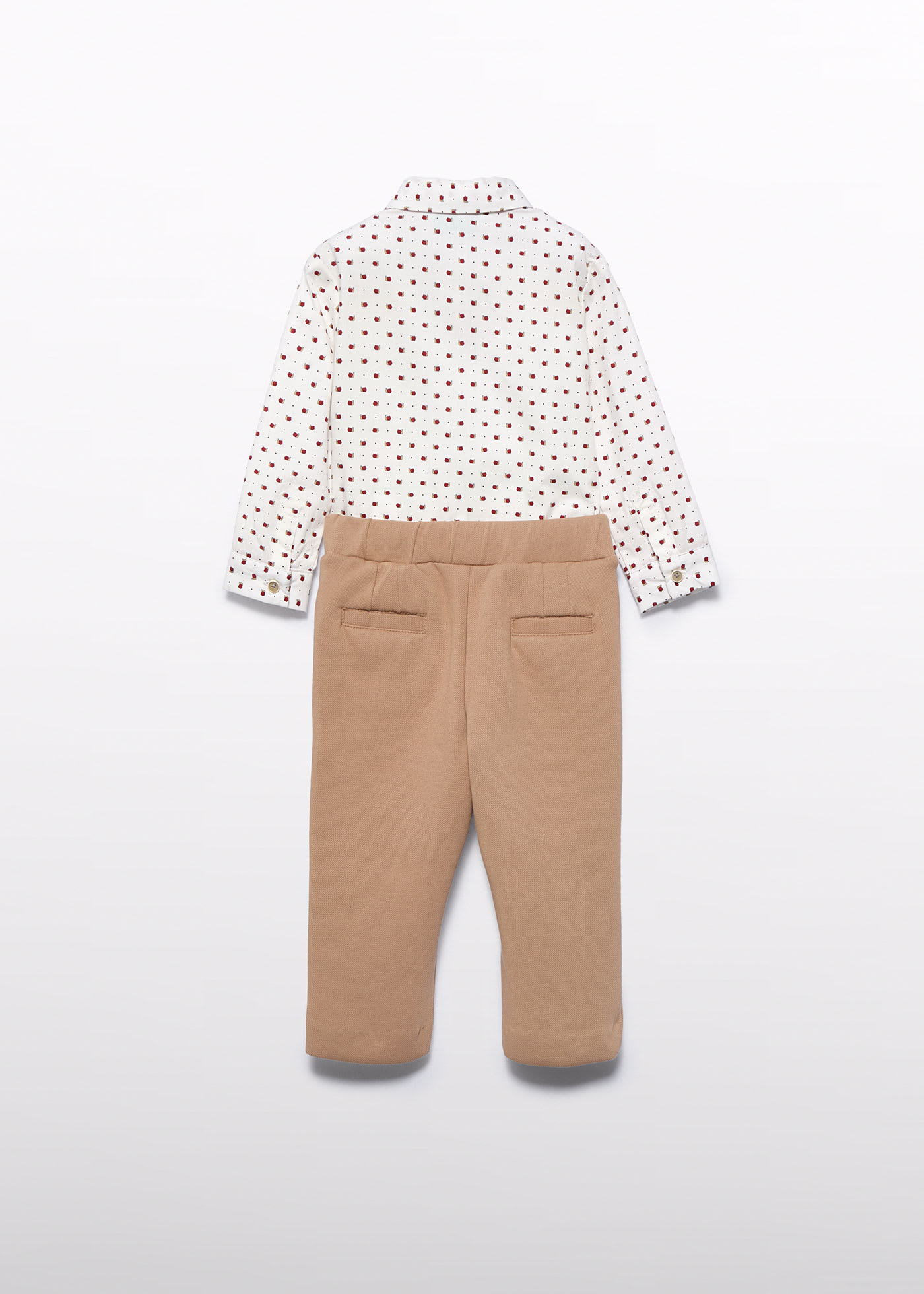 Boy Shirt Set with Pique Trousers