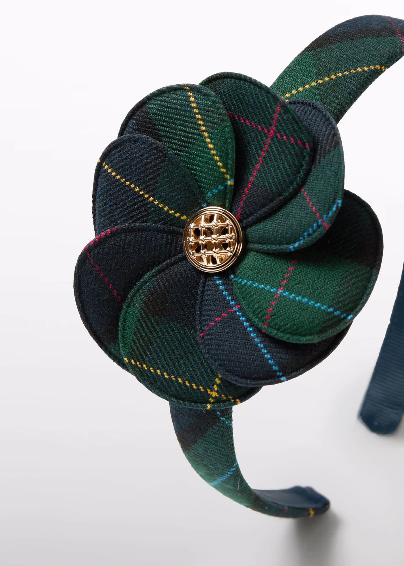 Girl Tartan Flower Headband