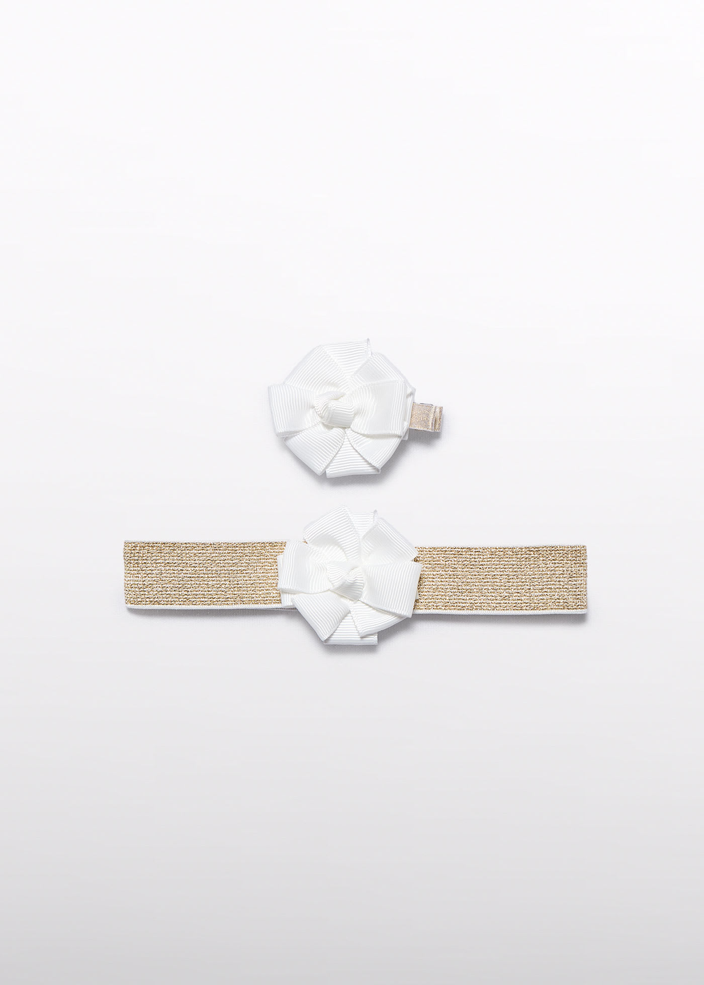 Set banda y pinza flor bebé
