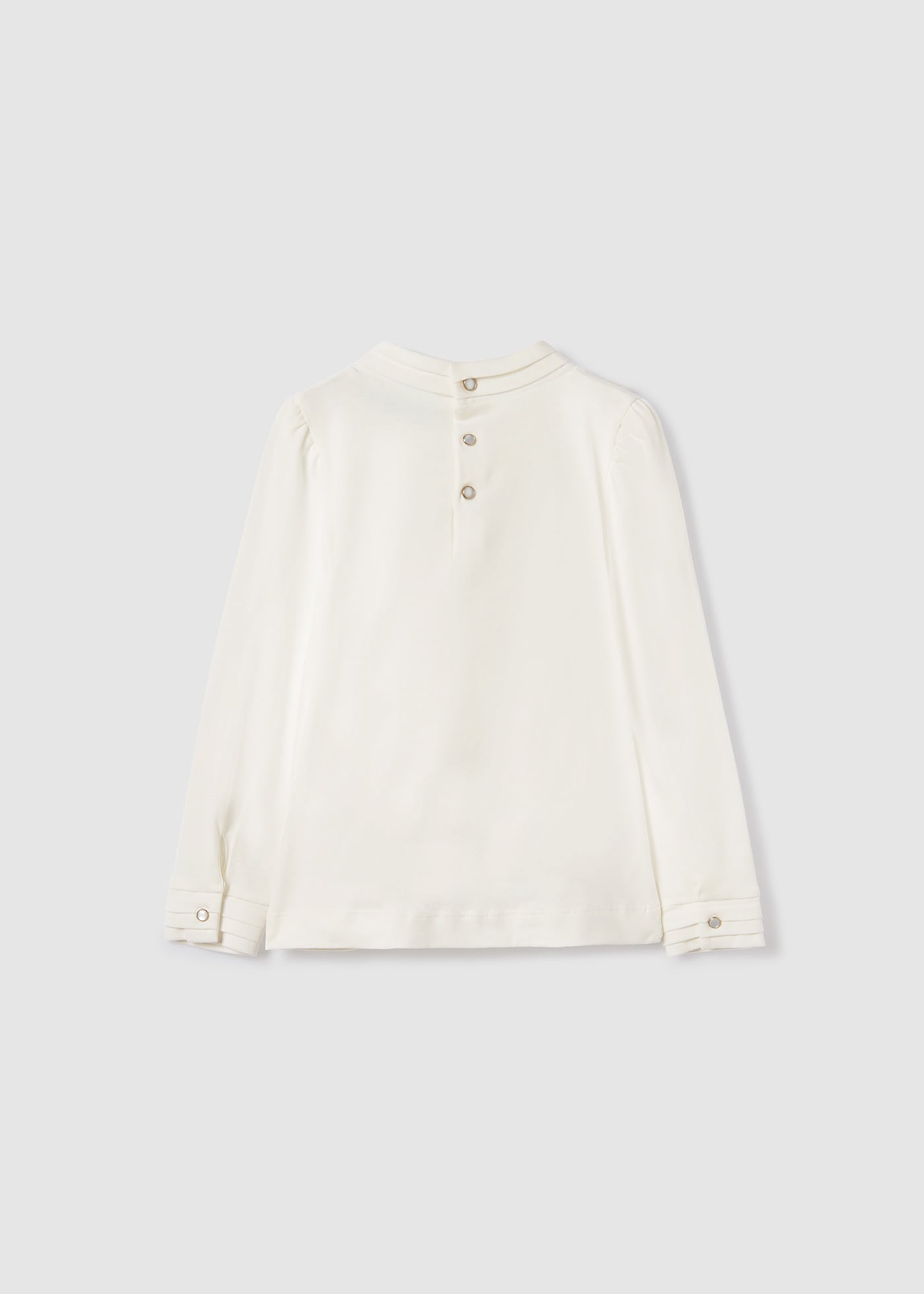 Tricou guler pliuri fetita