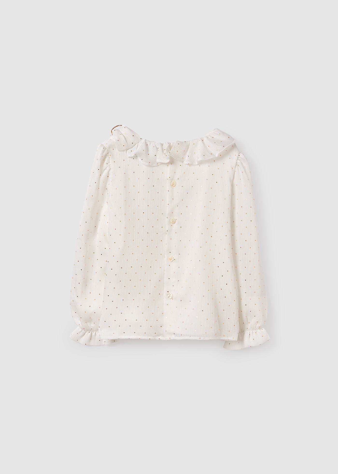 Girl Golden Polka Dot Blouse