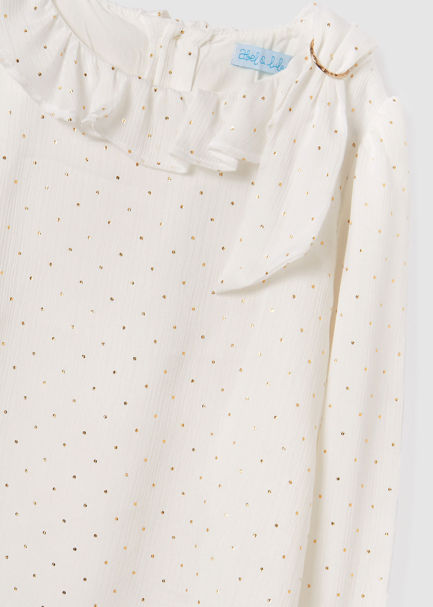 Girl Golden Polka Dot Blouse