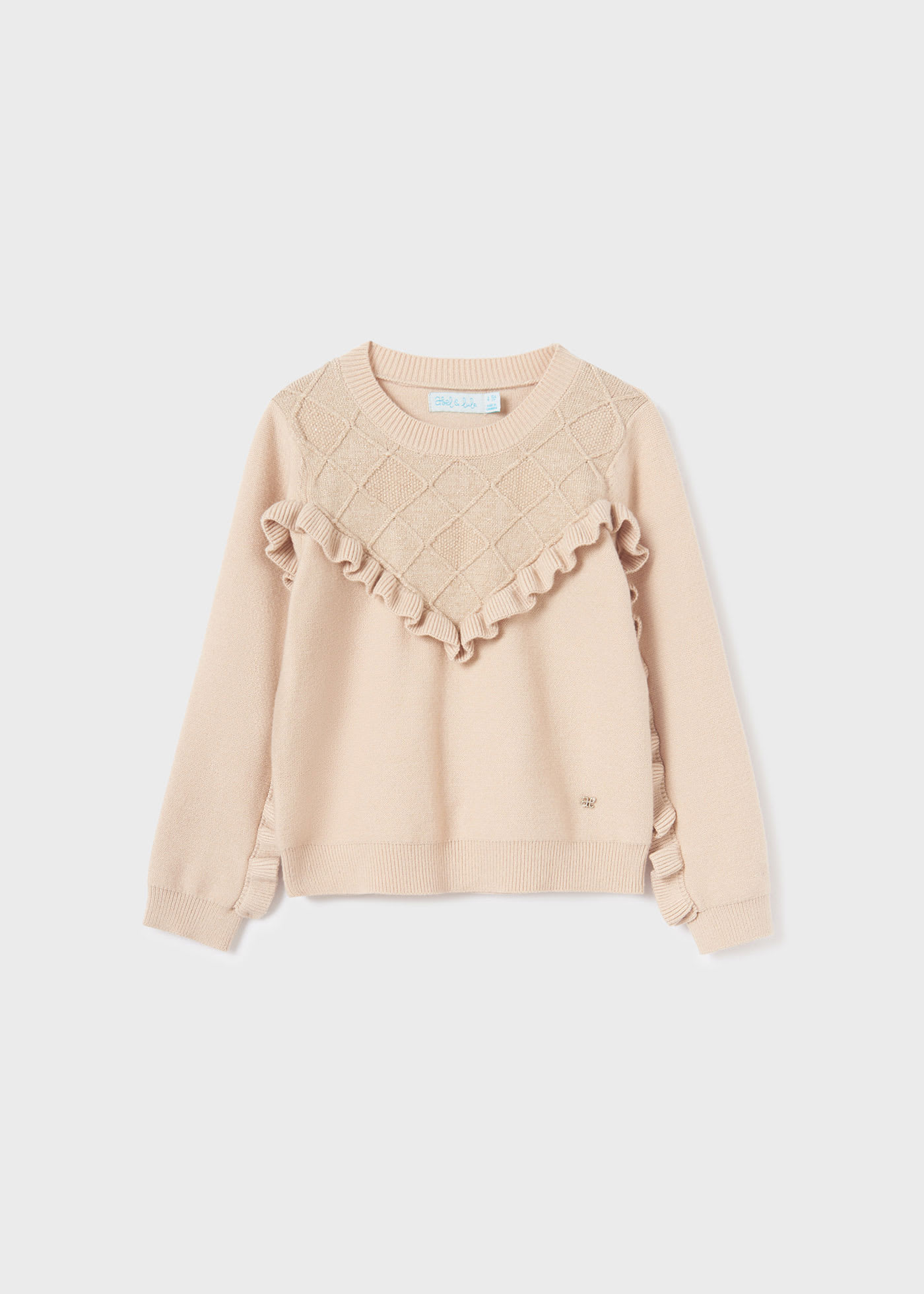 Sweter dziewczęcy ze strukturą