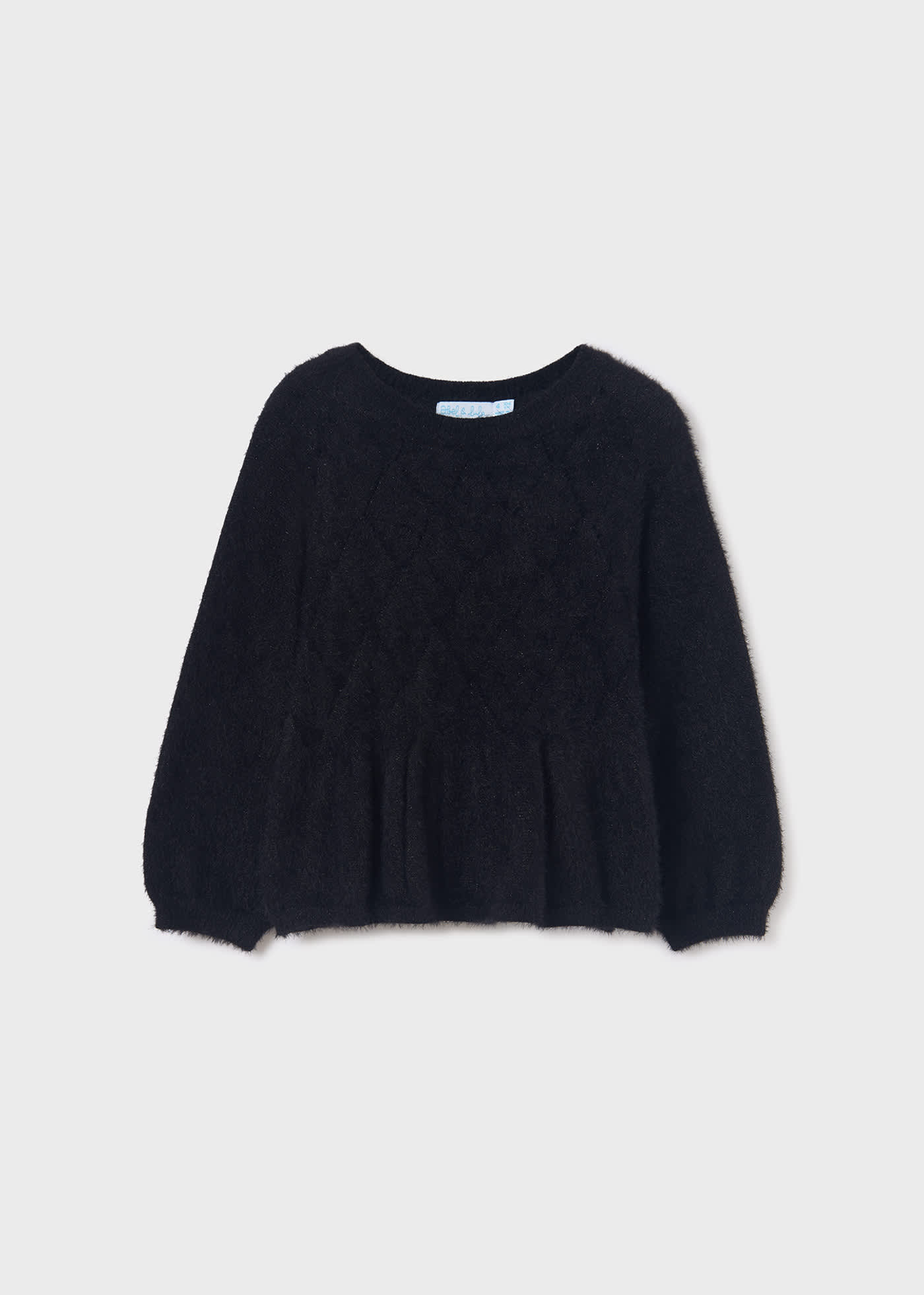 Girl Openwork Fur Jumper