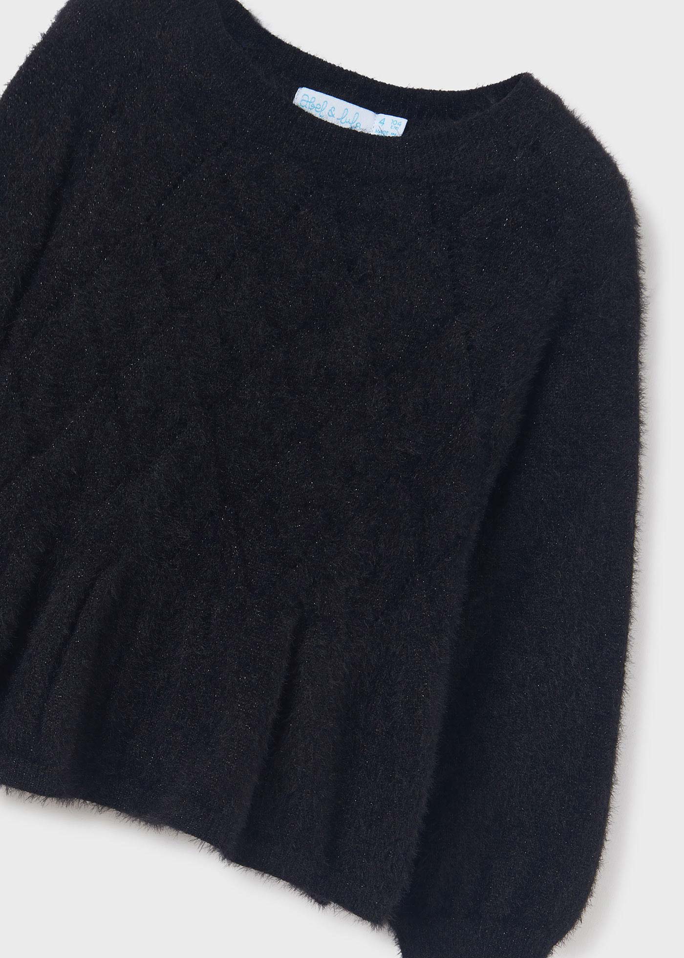 Girl Openwork Fur Jumper