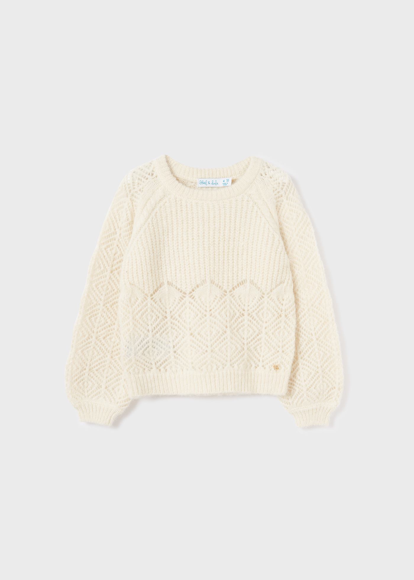 Girl Openwork Lurex Jumper