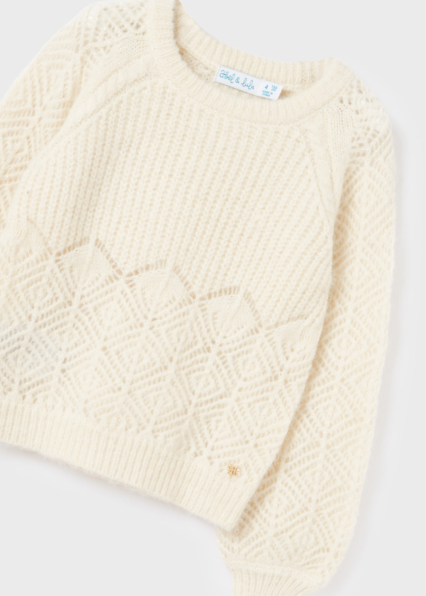 Girl Openwork Lurex Jumper