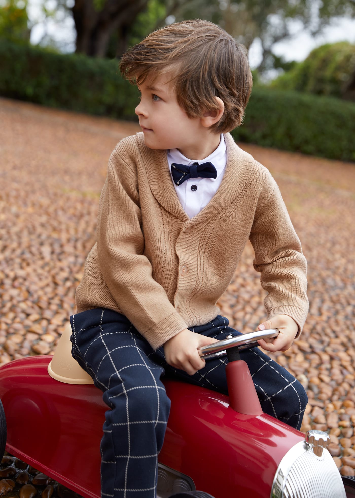 Cardigán cuello smoking niño