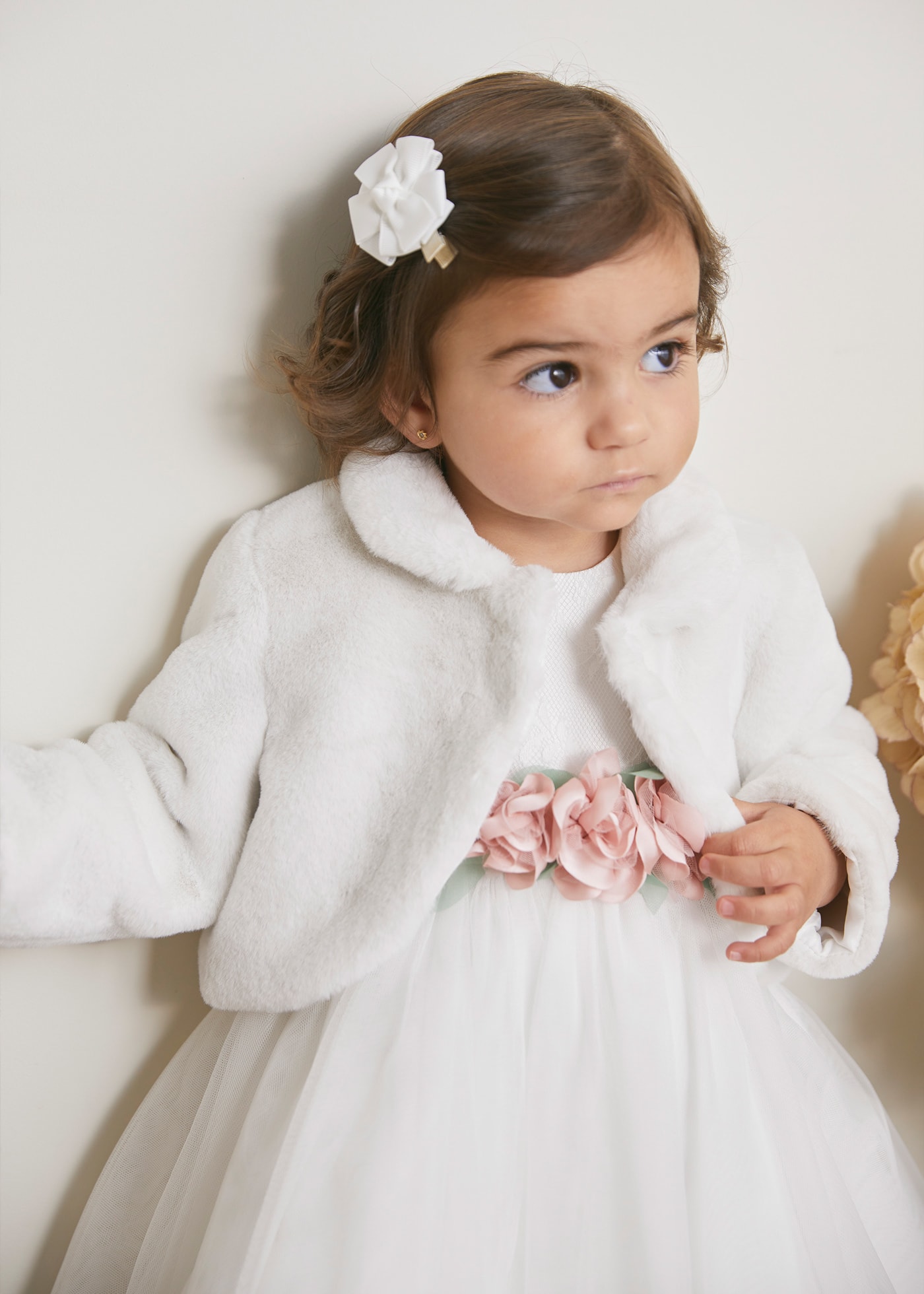 Baby cream fur coat hotsell