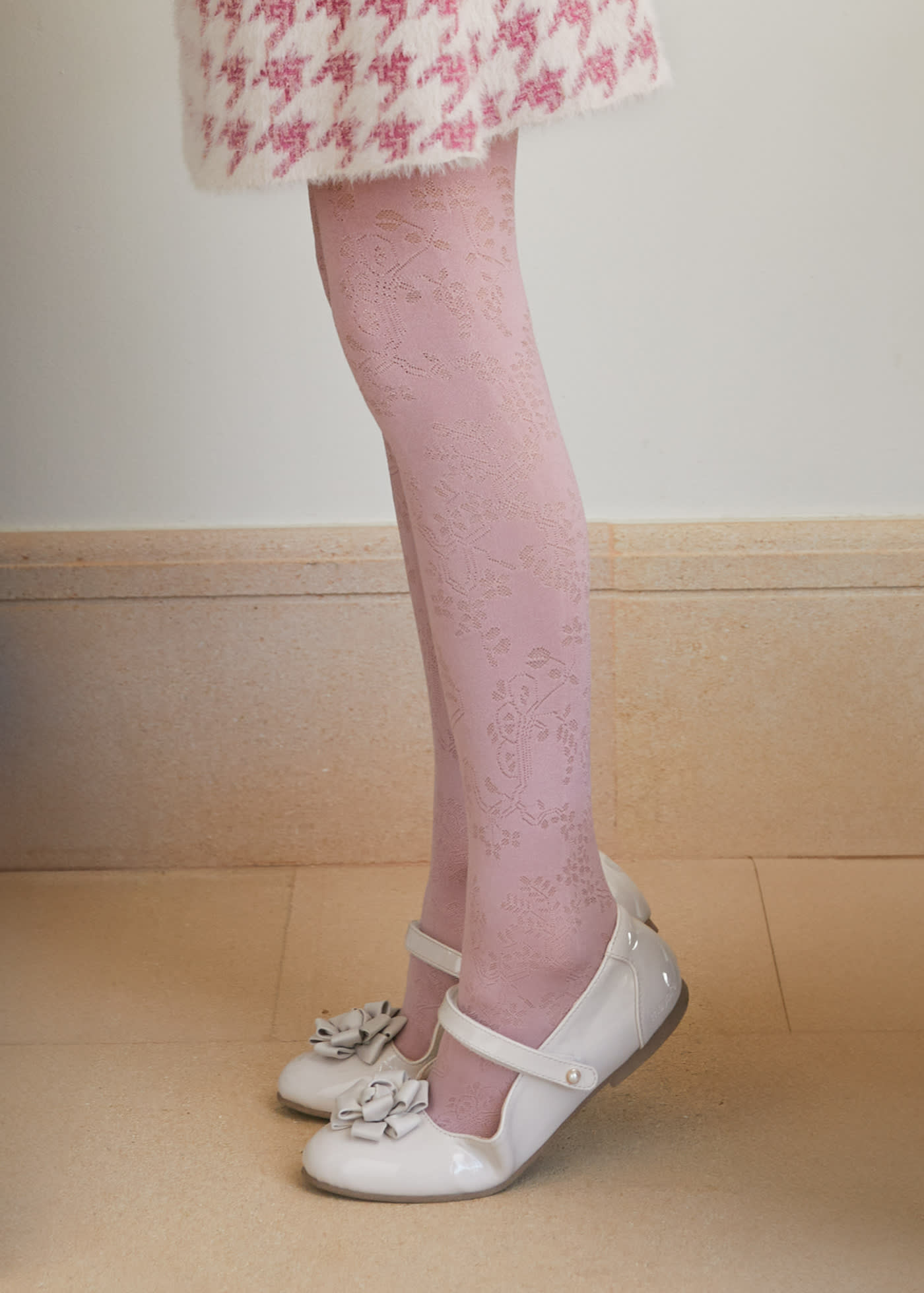 Girls jacquard tights