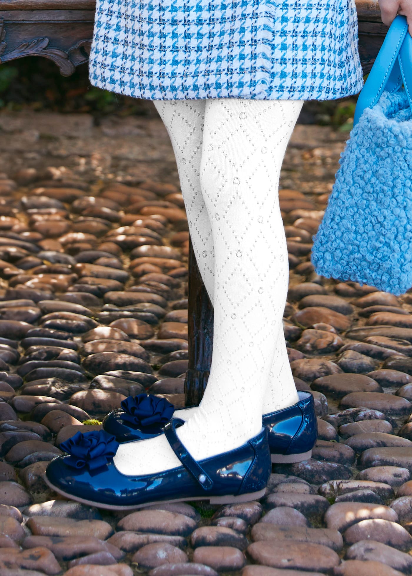 Meia-calça jacquard menina