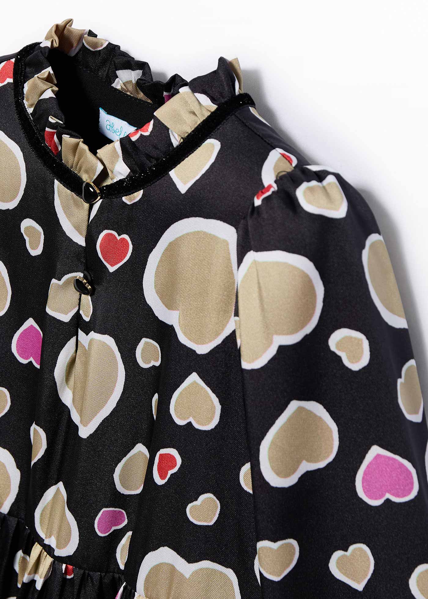 Vestido estampado corações menina