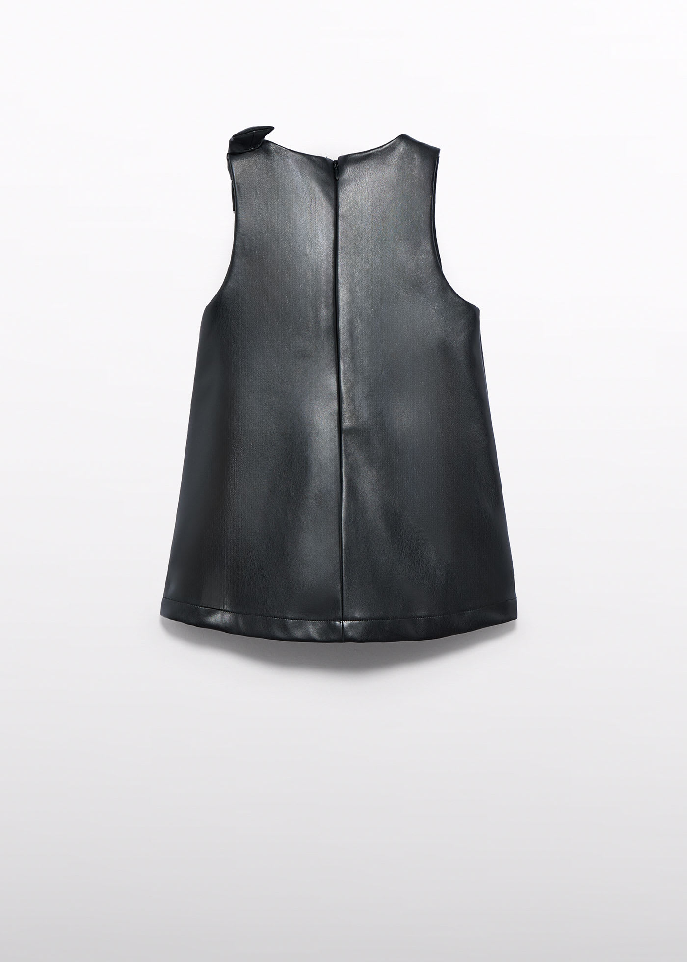 Girl Faux Leather Pinafore