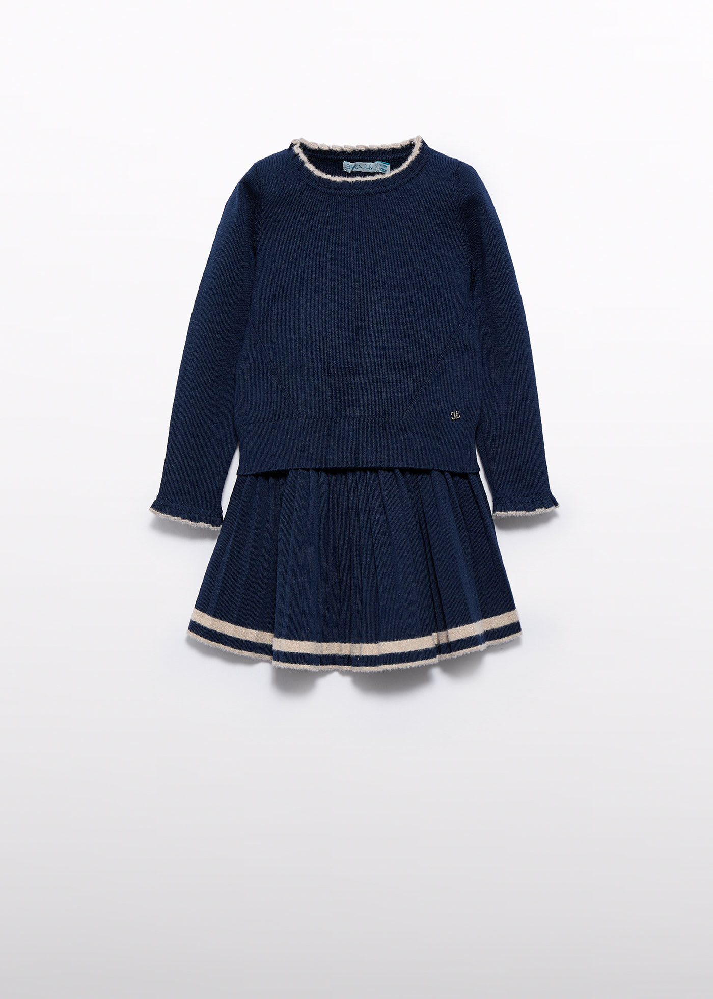 Girl Tricot Set with Skirt