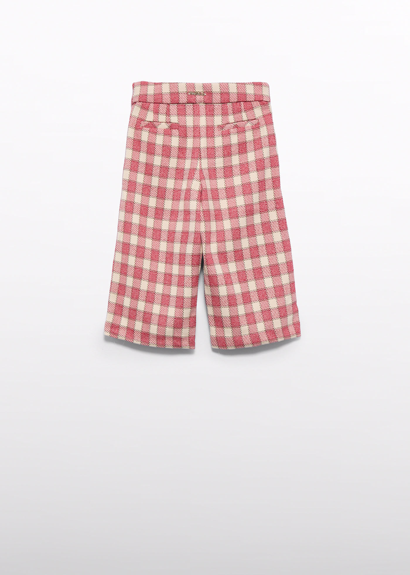 Pantalon culotte à carreaux fille