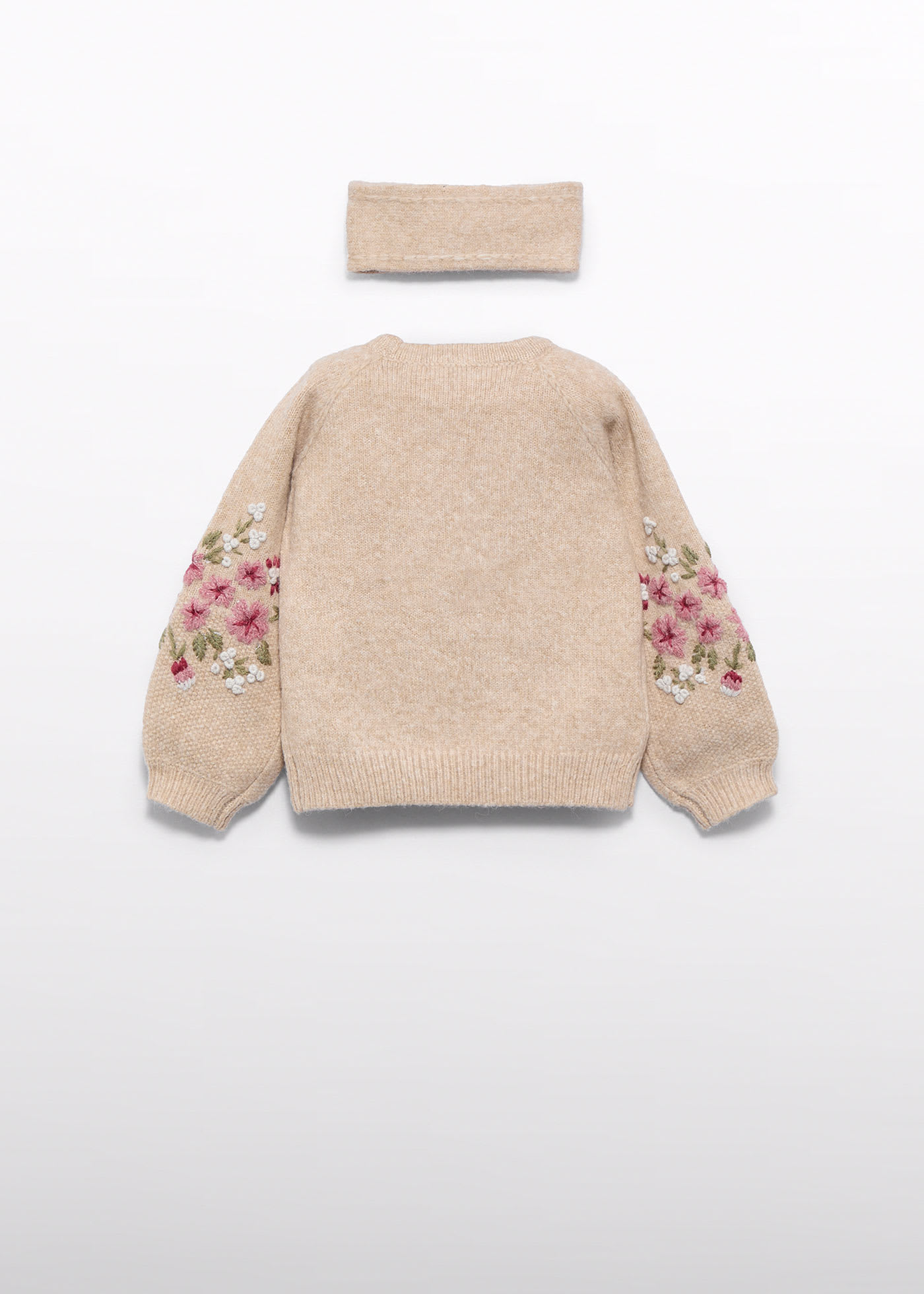 Girls sweater with embroidered headband