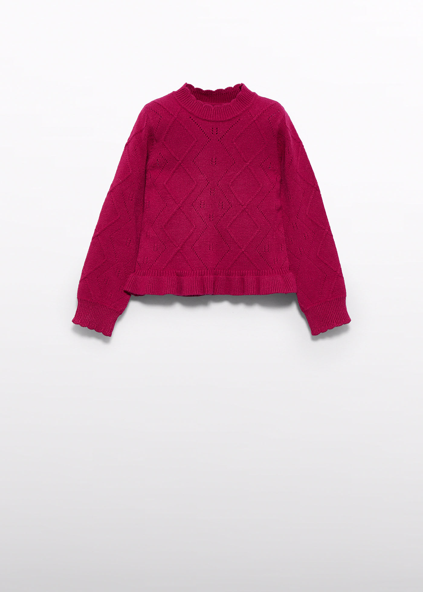 Sweter dziewczęcy ze strukturą