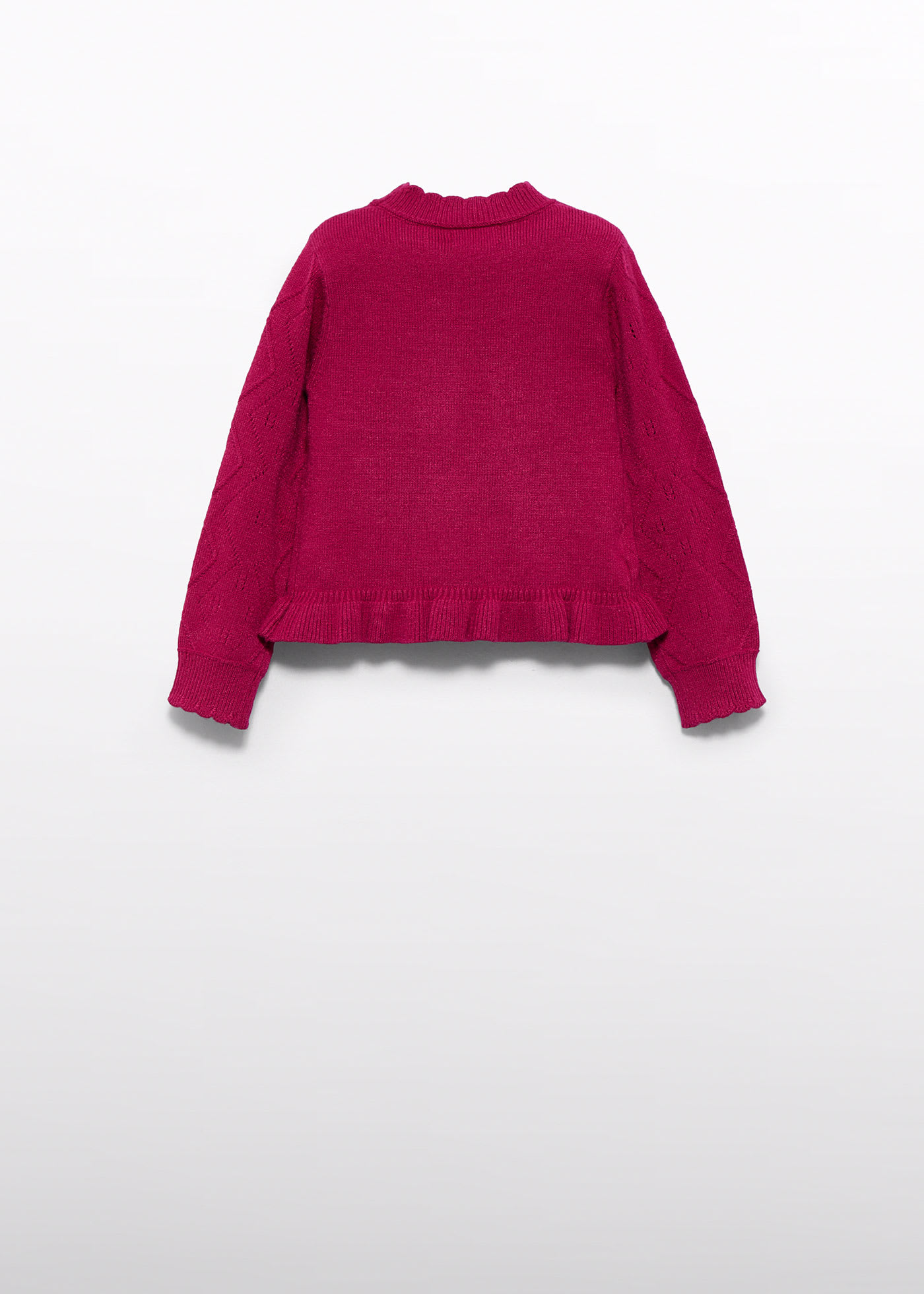Sweter dziewczęcy ze strukturą