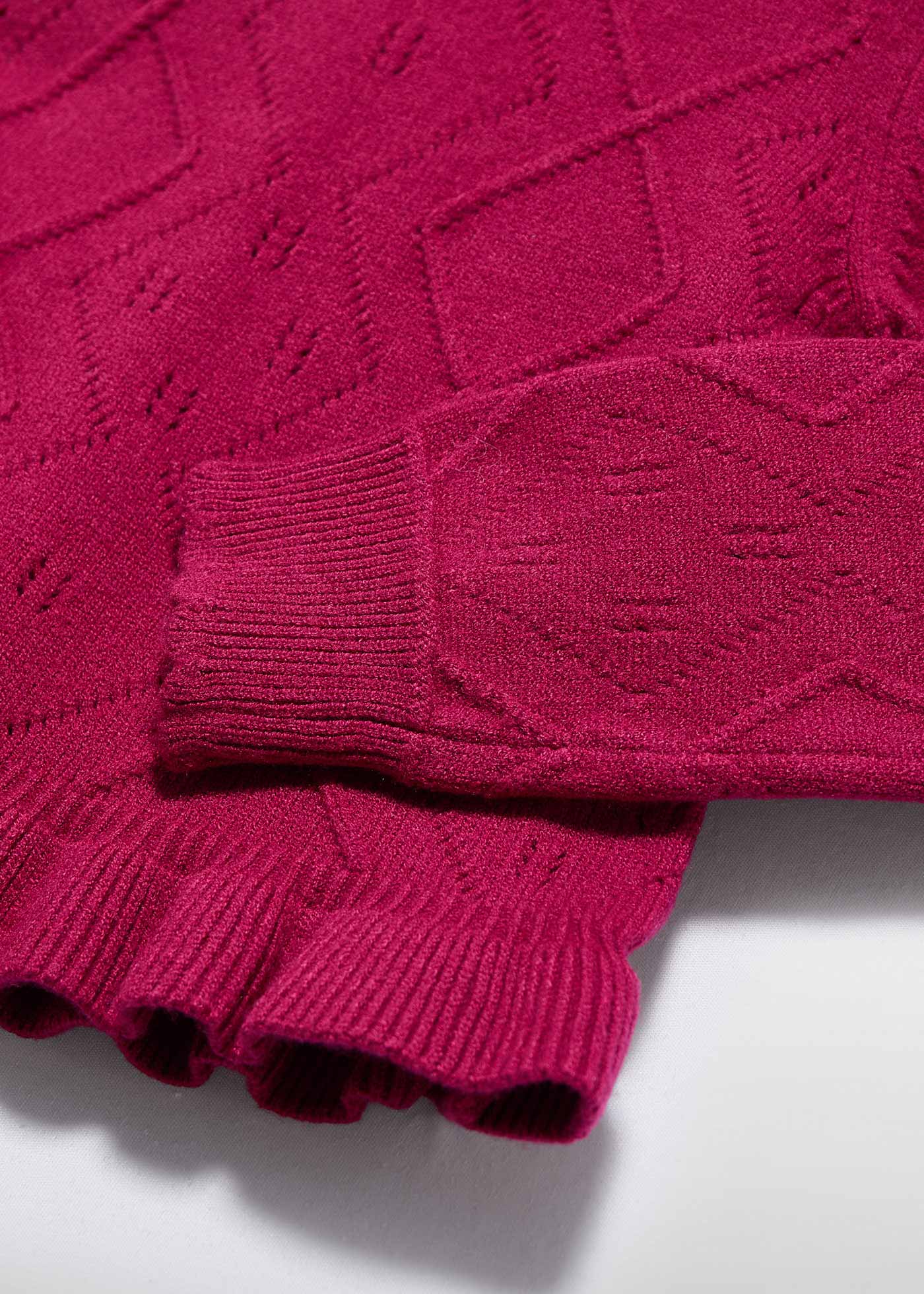 Sweter dziewczęcy ze strukturą