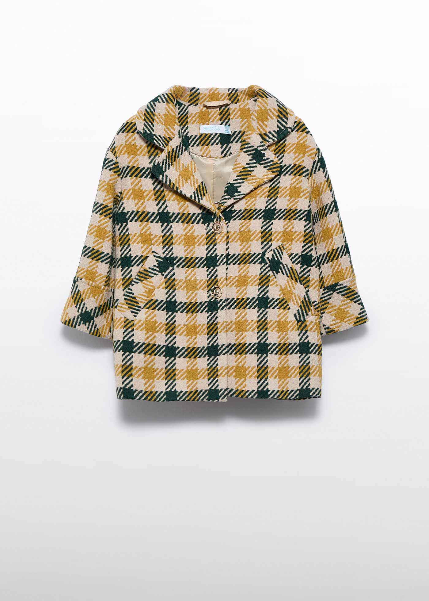 Manteau à carreaux fille