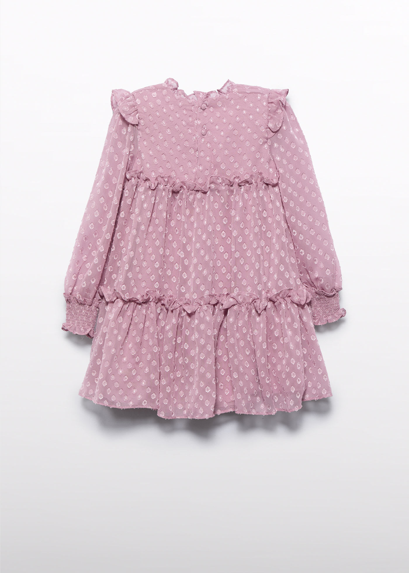 Girl Plumeti Jacquard Chiffon Dress