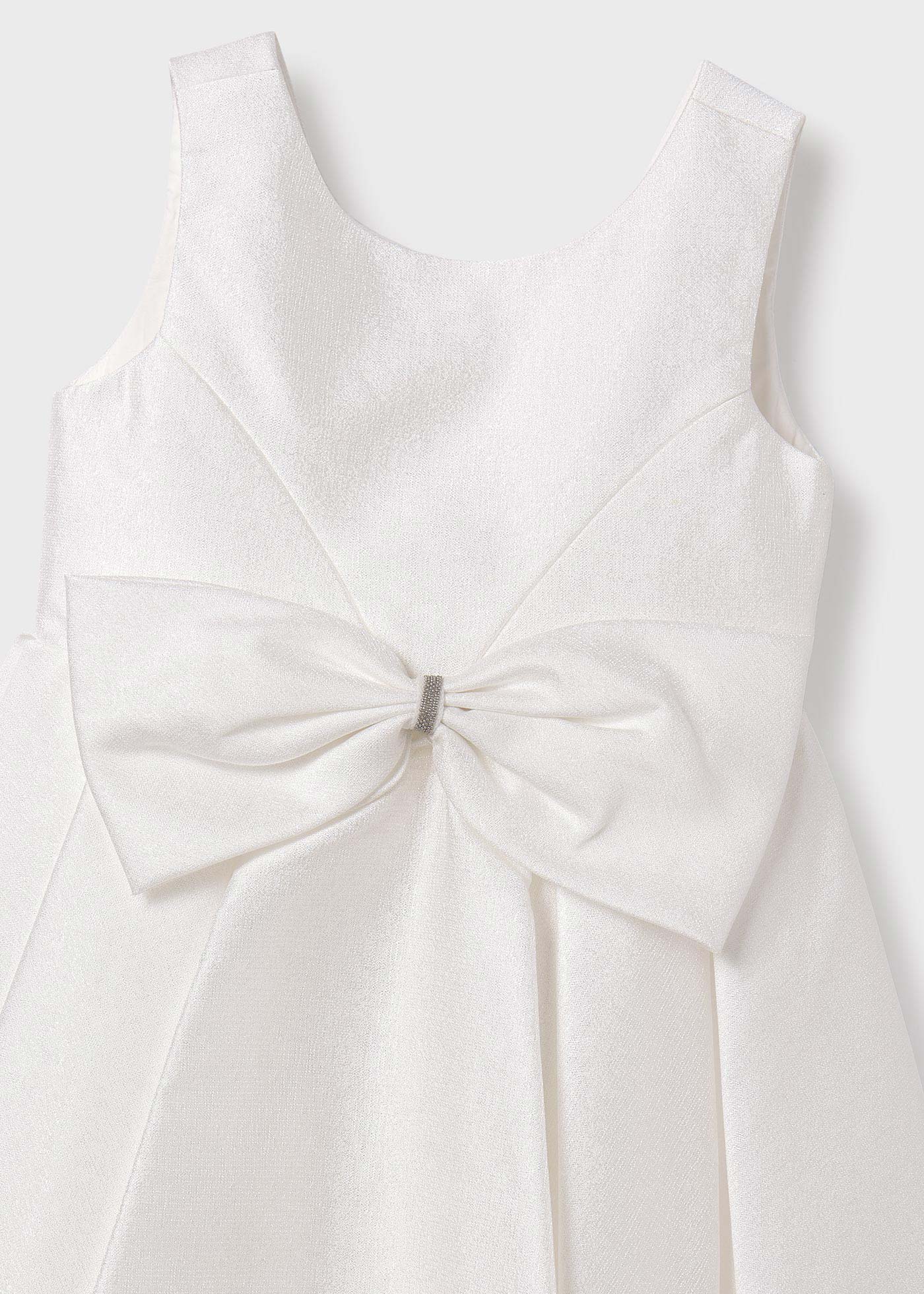 Vestido fantasía brillo lazada niña