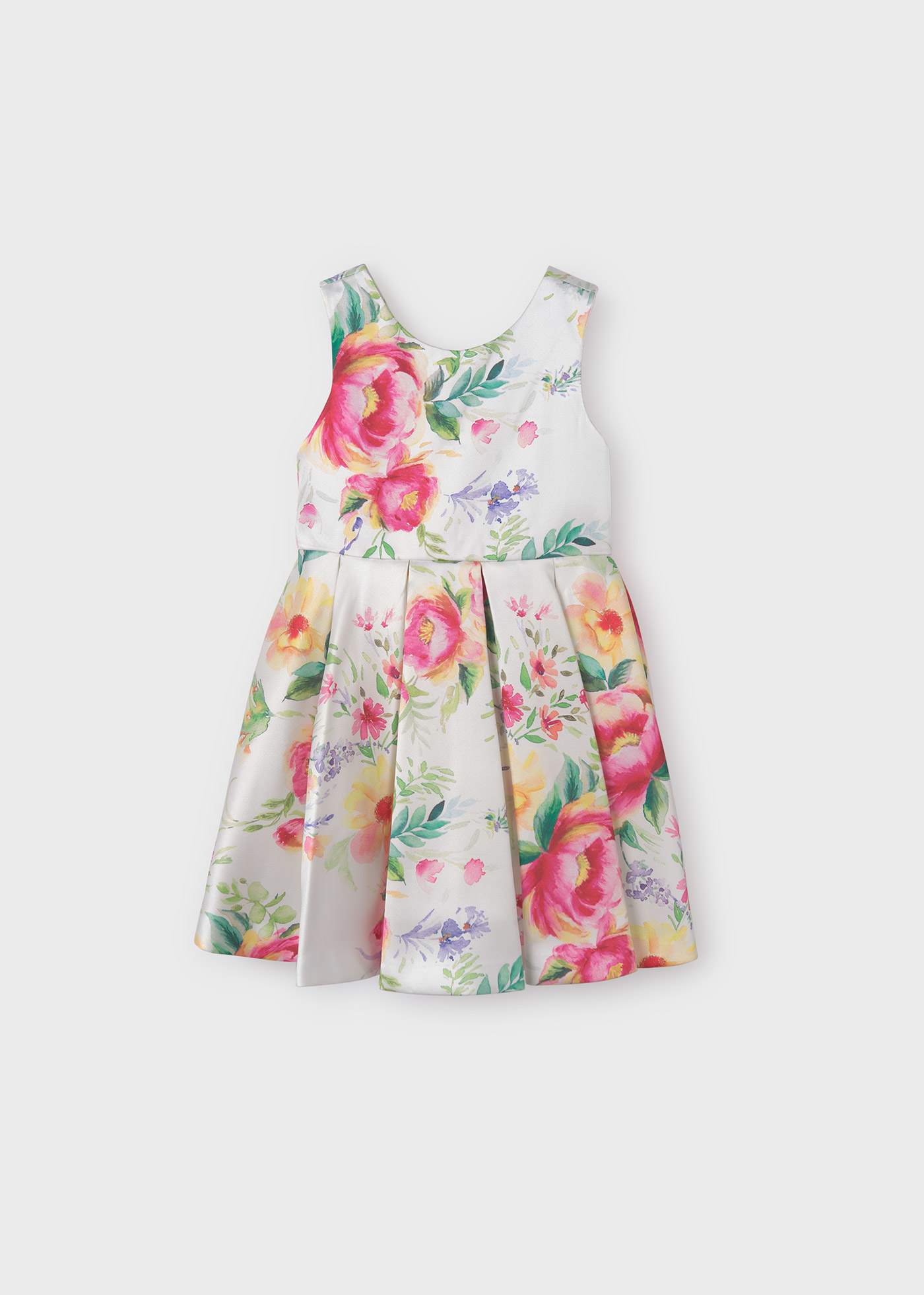 Vestido mikado estampado niña