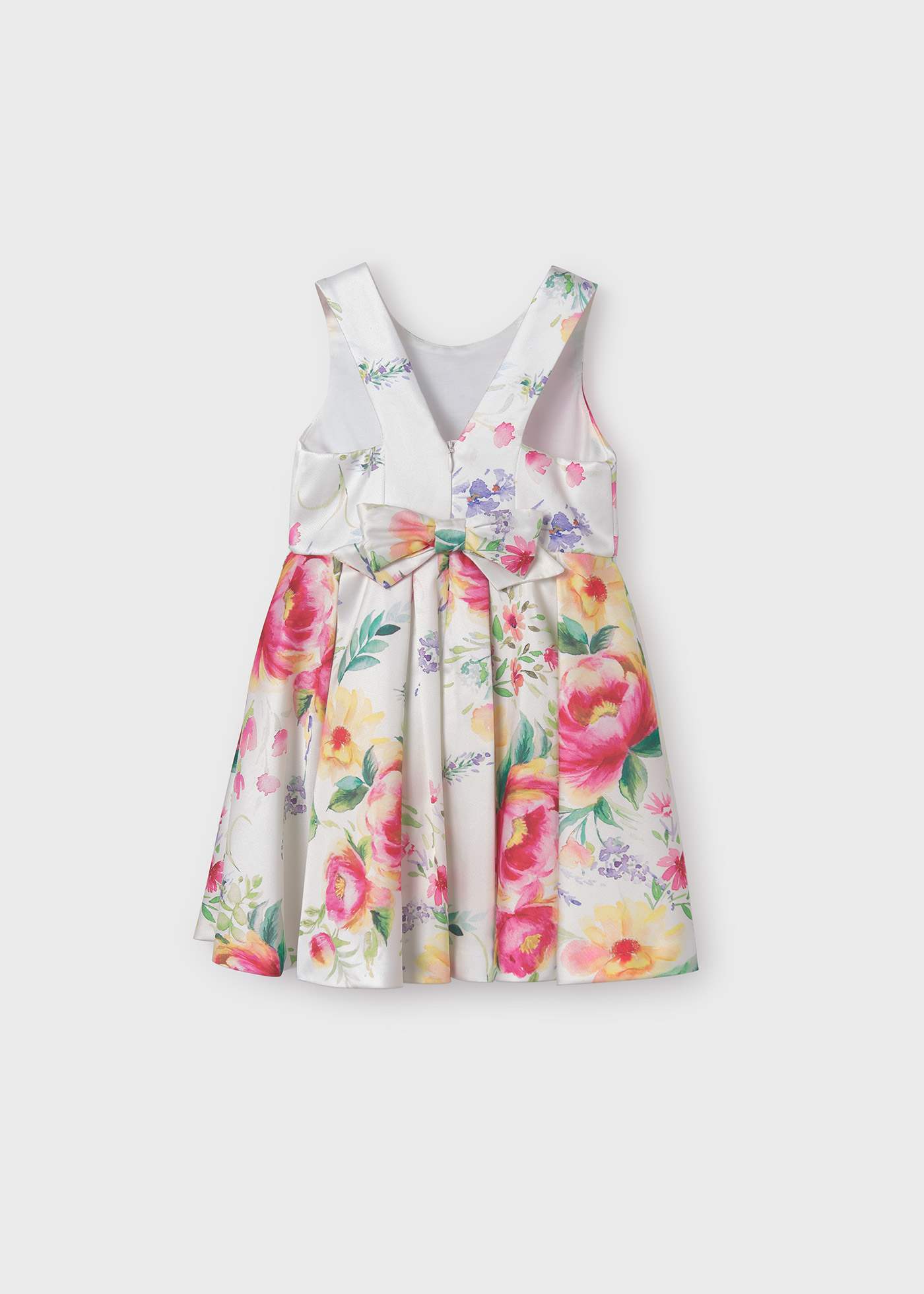 Vestido mikado estampado niña