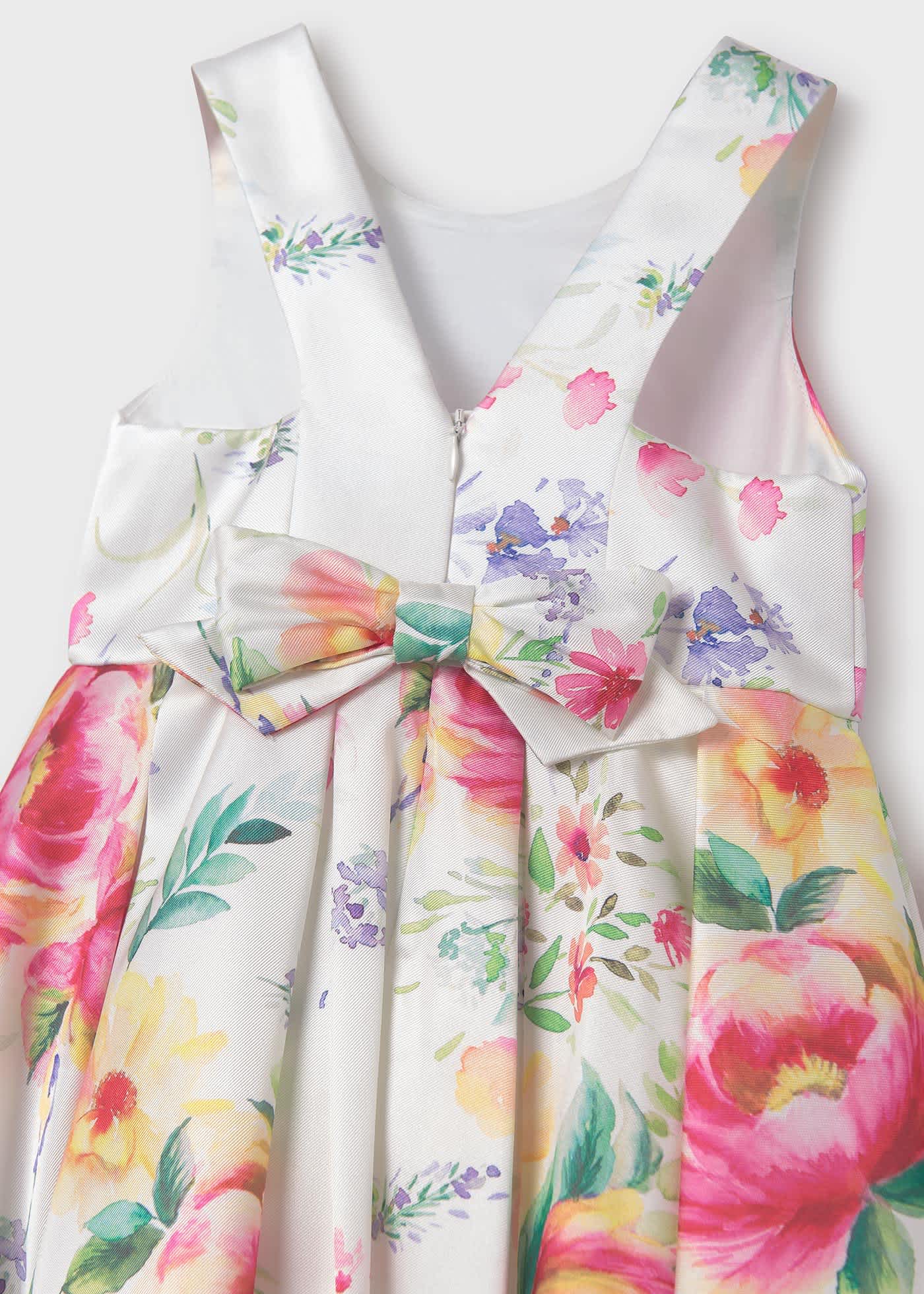 Vestido mikado estampado niña
