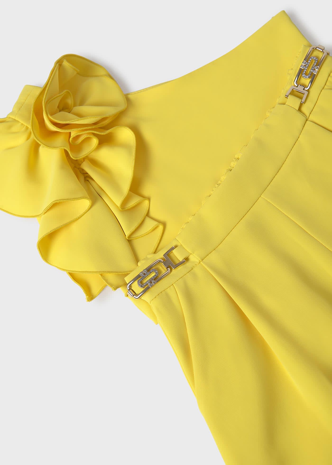 Conjunto bermuda crepe fluido niña