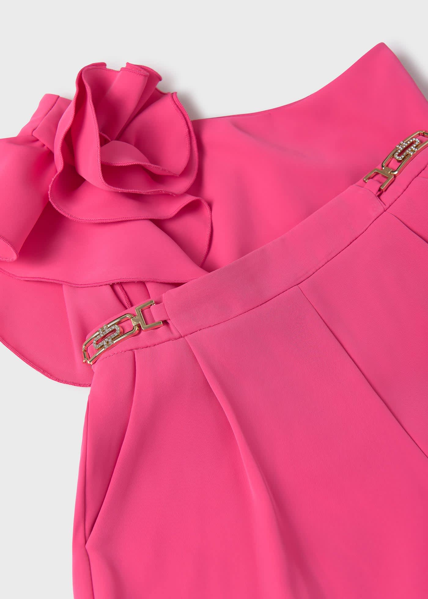 Conjunto bermuda crepe fluido niña