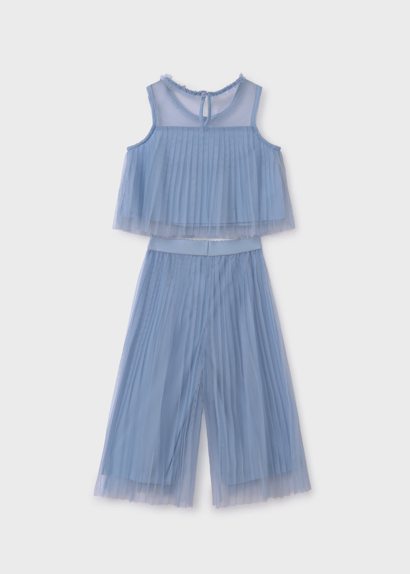 Completo pantalone tulle plissettato bambina