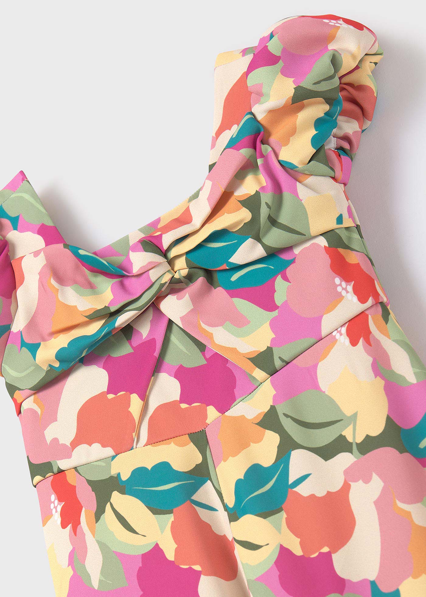 Girl Crepe Print Jumpsuit