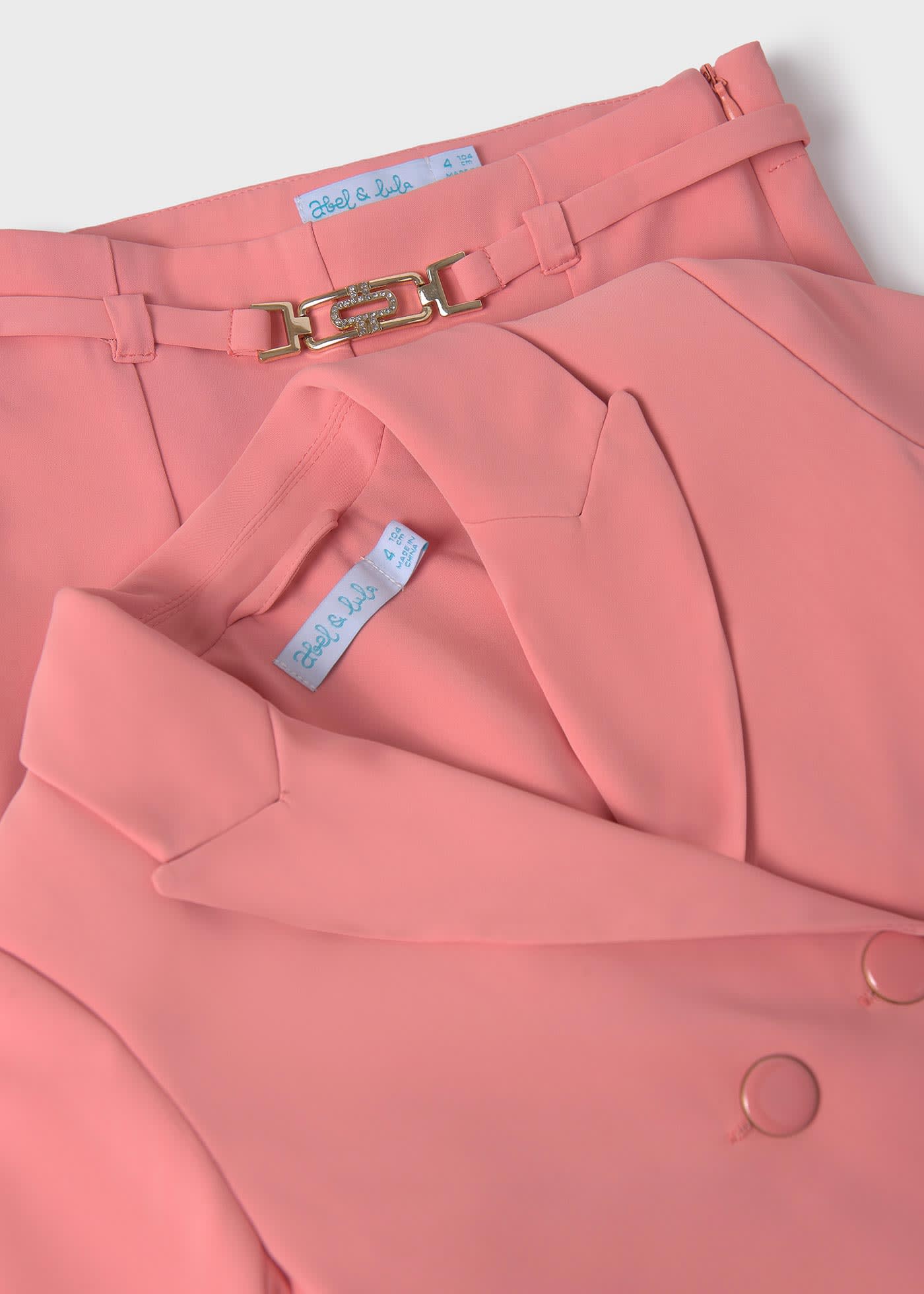 Girl Suit with Crepe Trousers