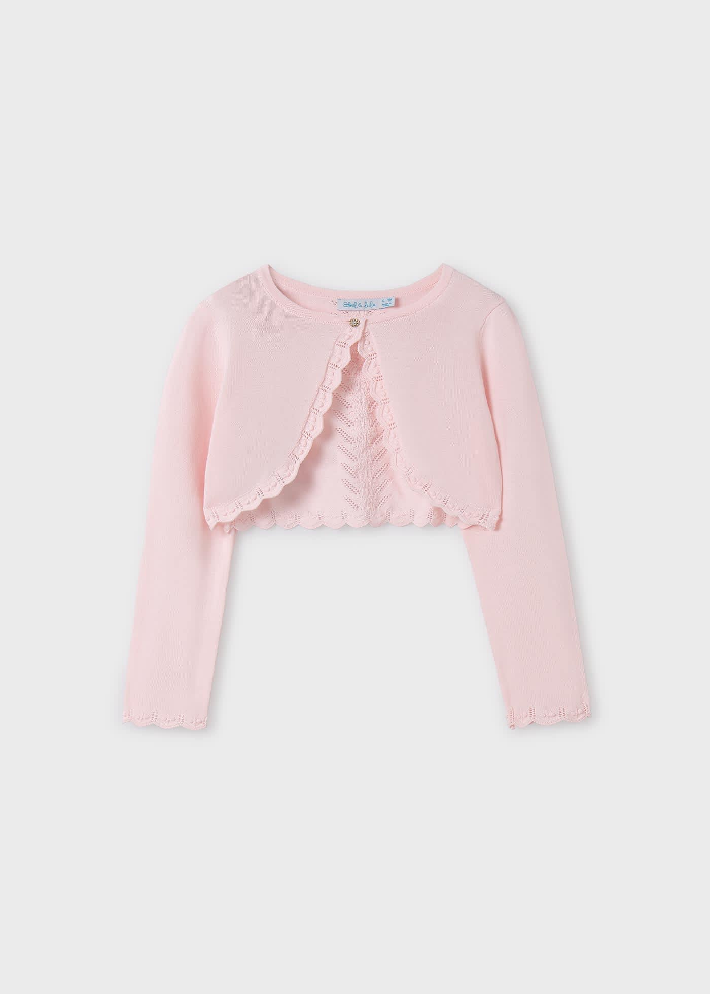Rebeca tricot tipo bolero niña