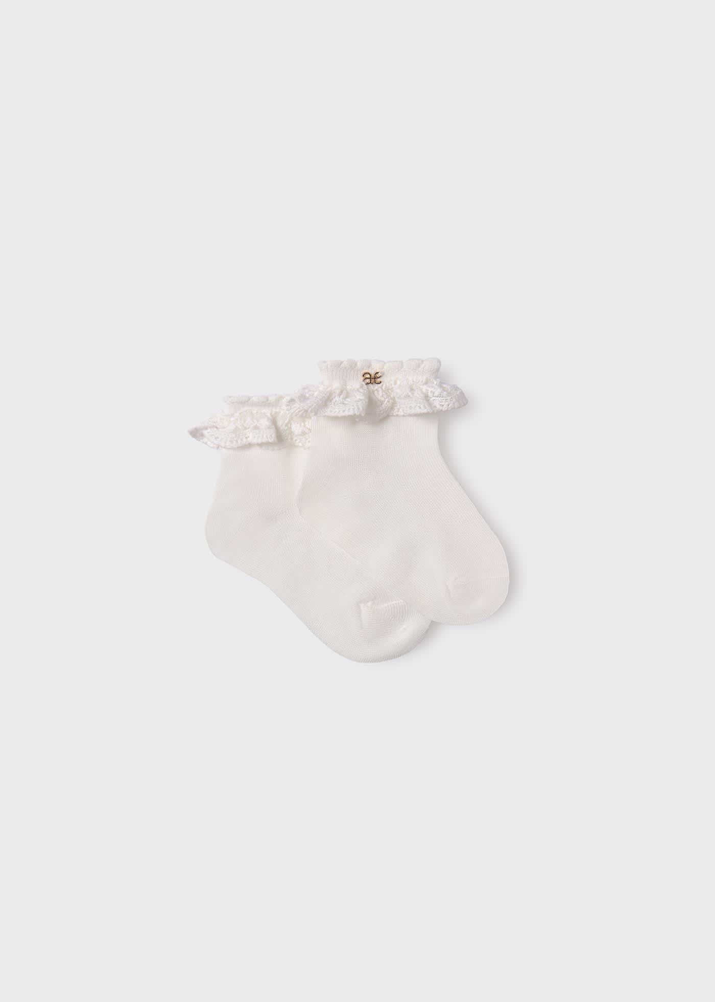 Baby Tulle Embroidered Detail Socks