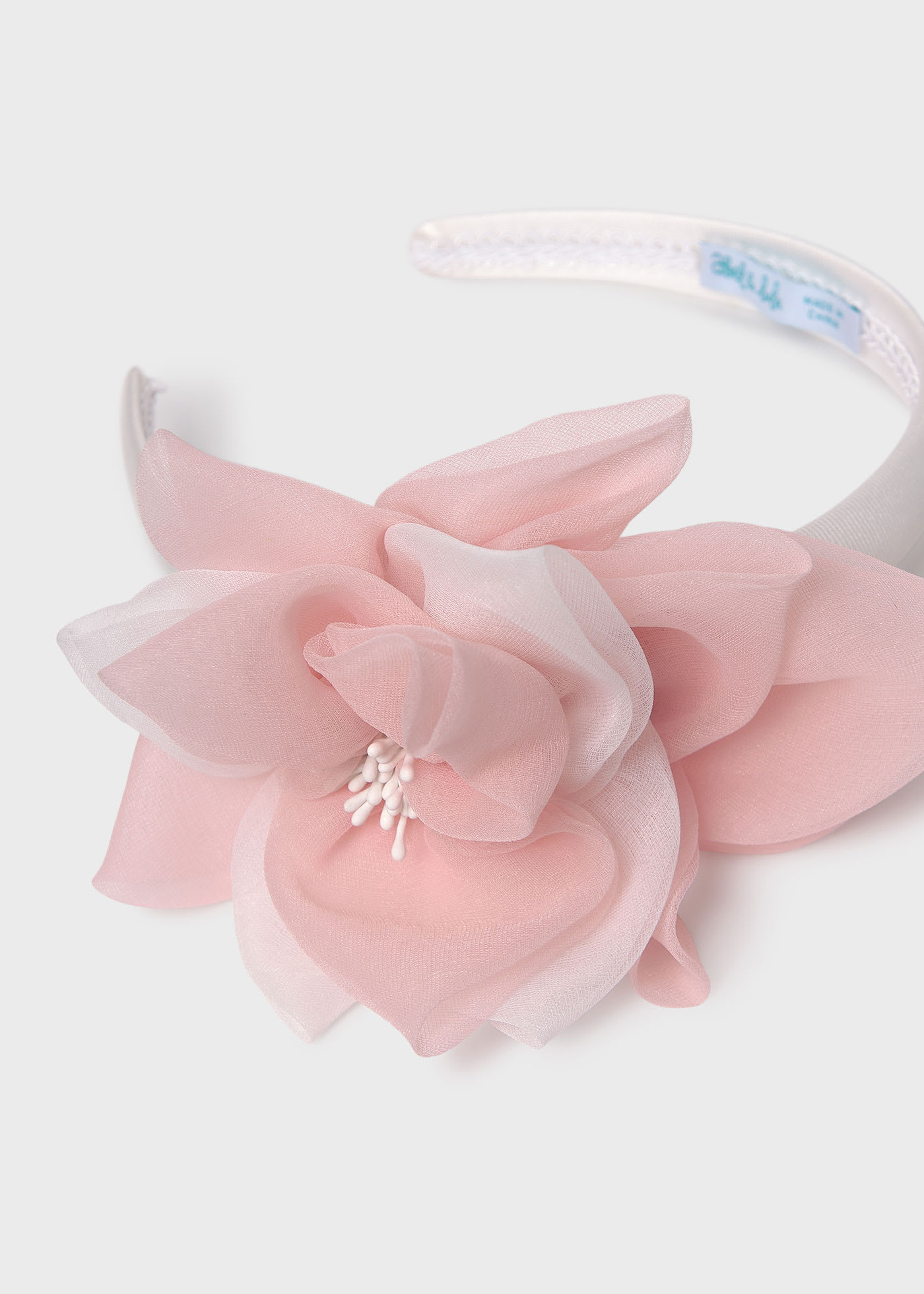 Diadema flor organza niña