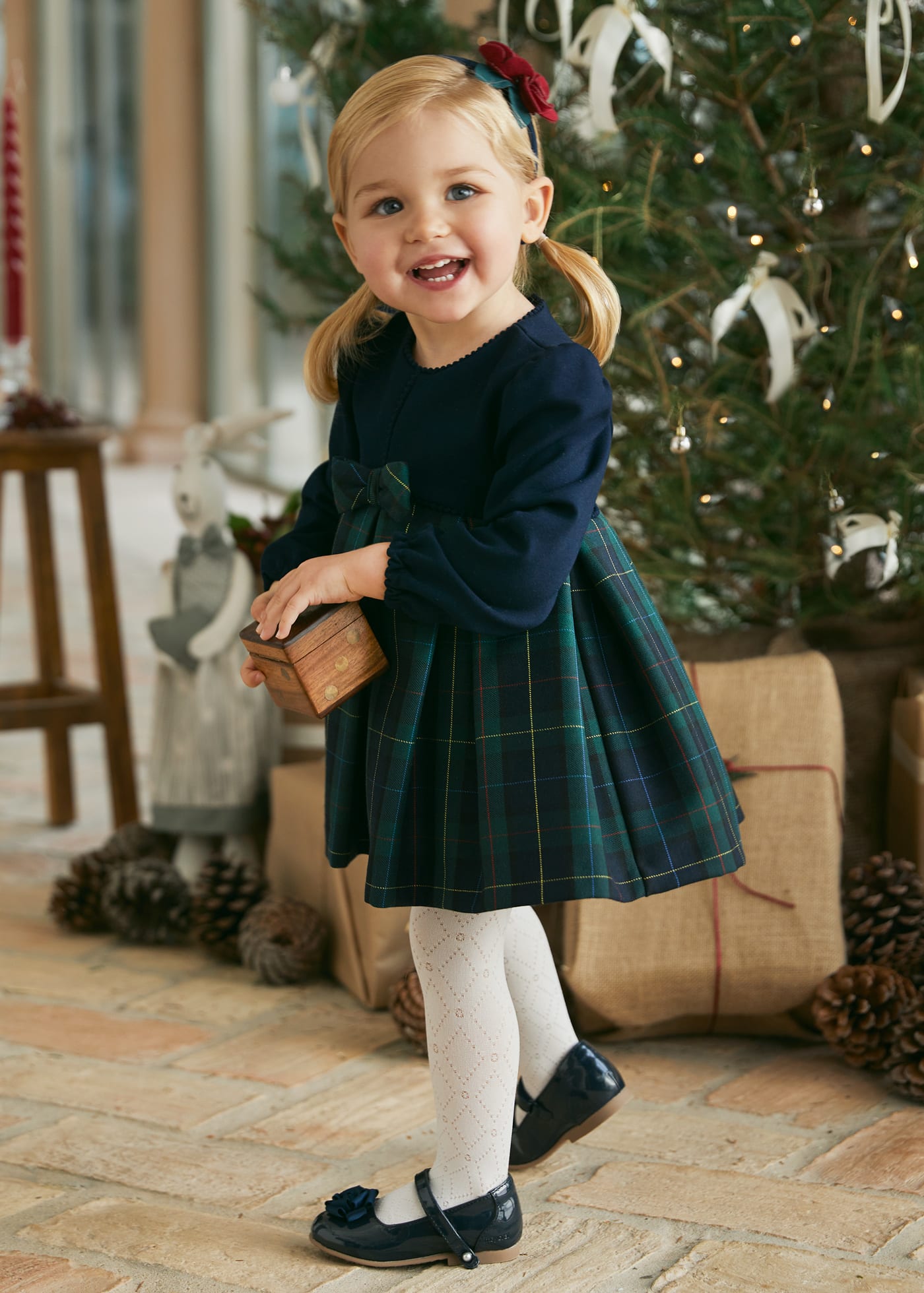 Baby Combined Tartan Dress