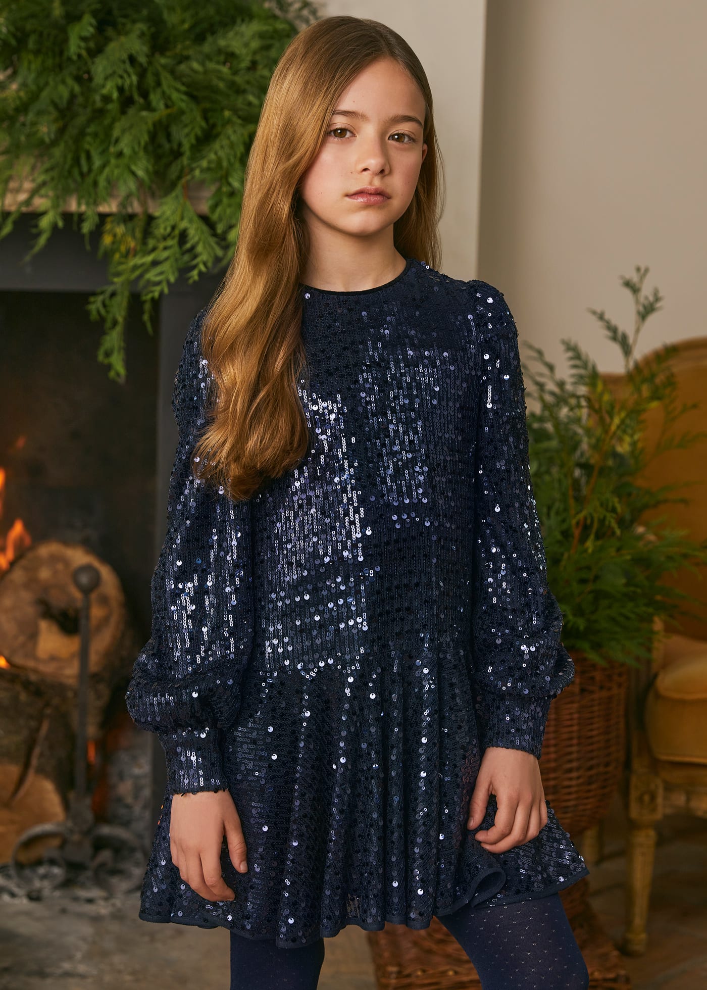 Robe à paillettes fille