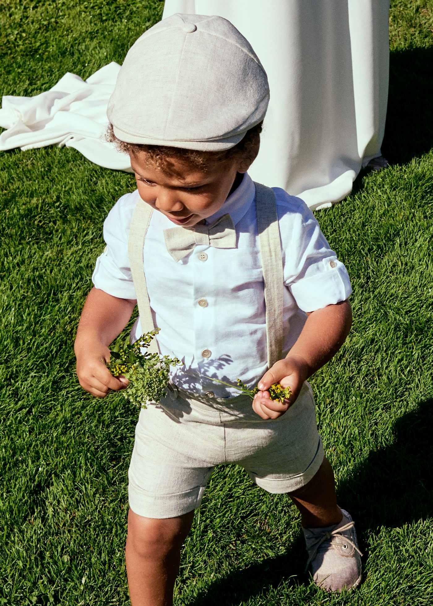 Set bermude cu bretele bebe