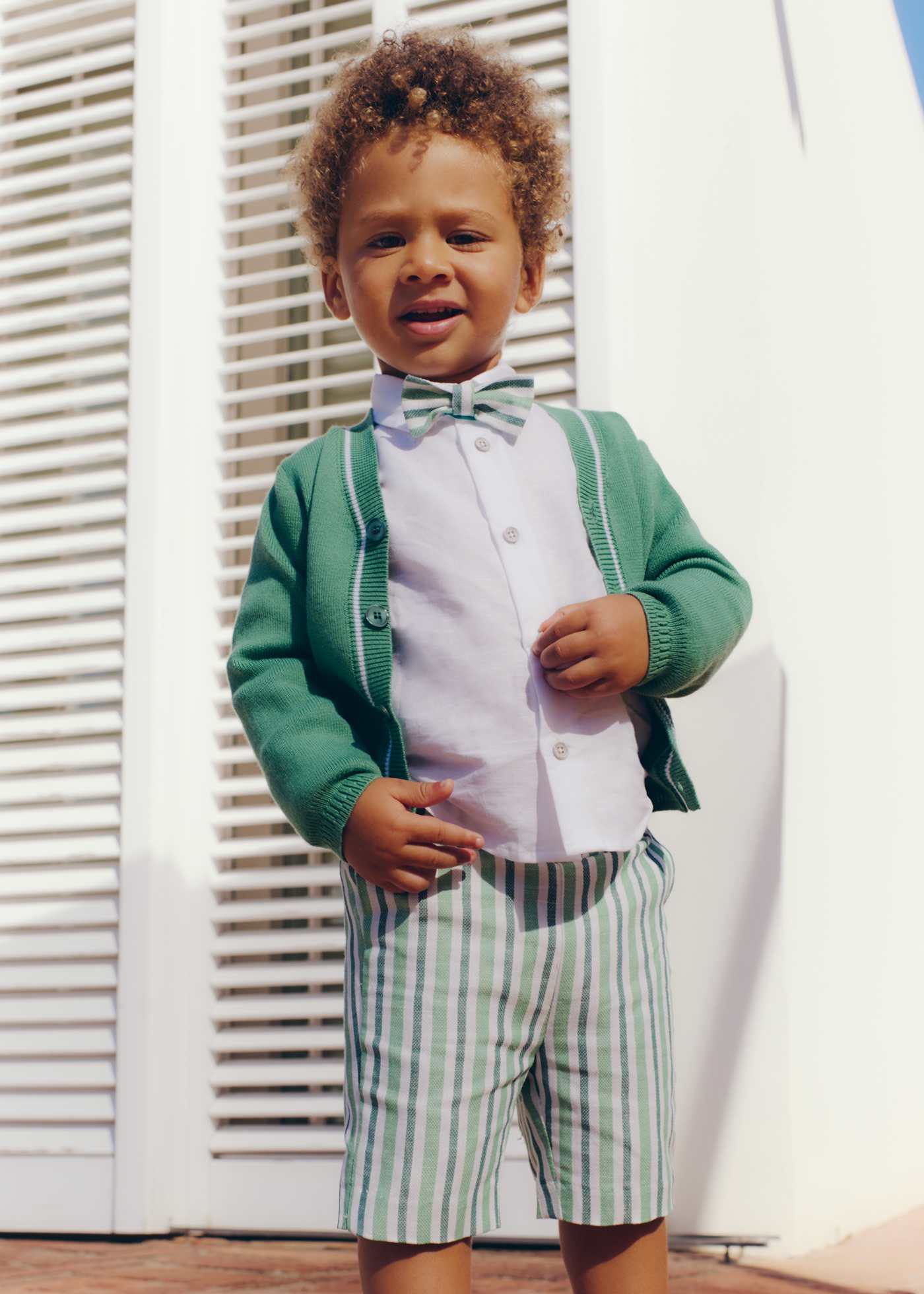 Baby shorts with bow tie set