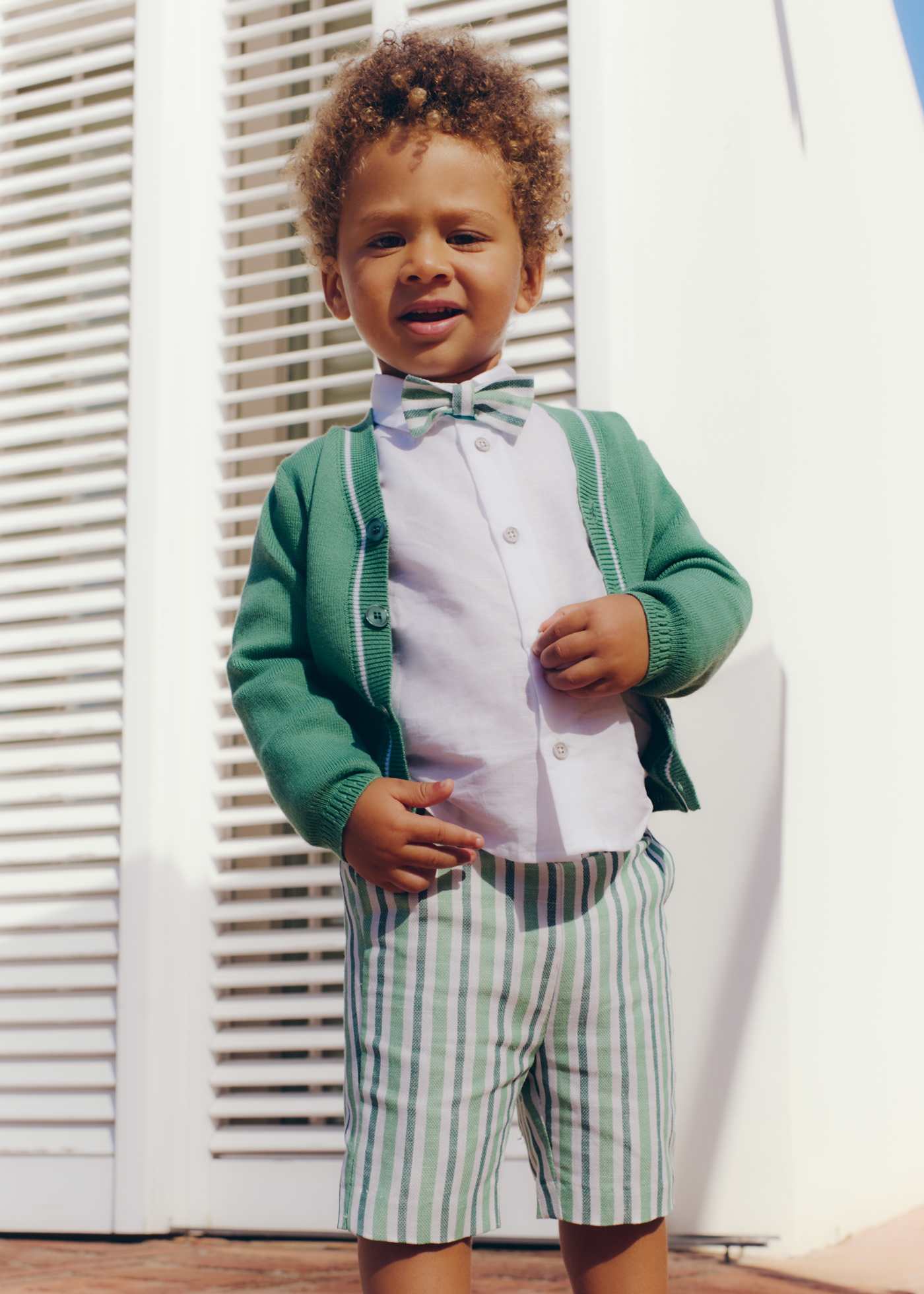 Set bermude cu papion bebe
